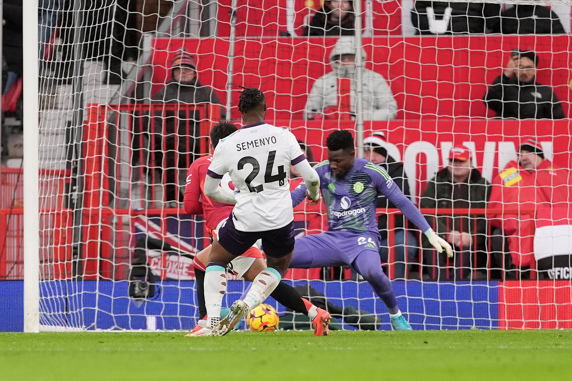 Antoine Semenyo scores Bournemouth’s third goal (Martin Rickett/PA)