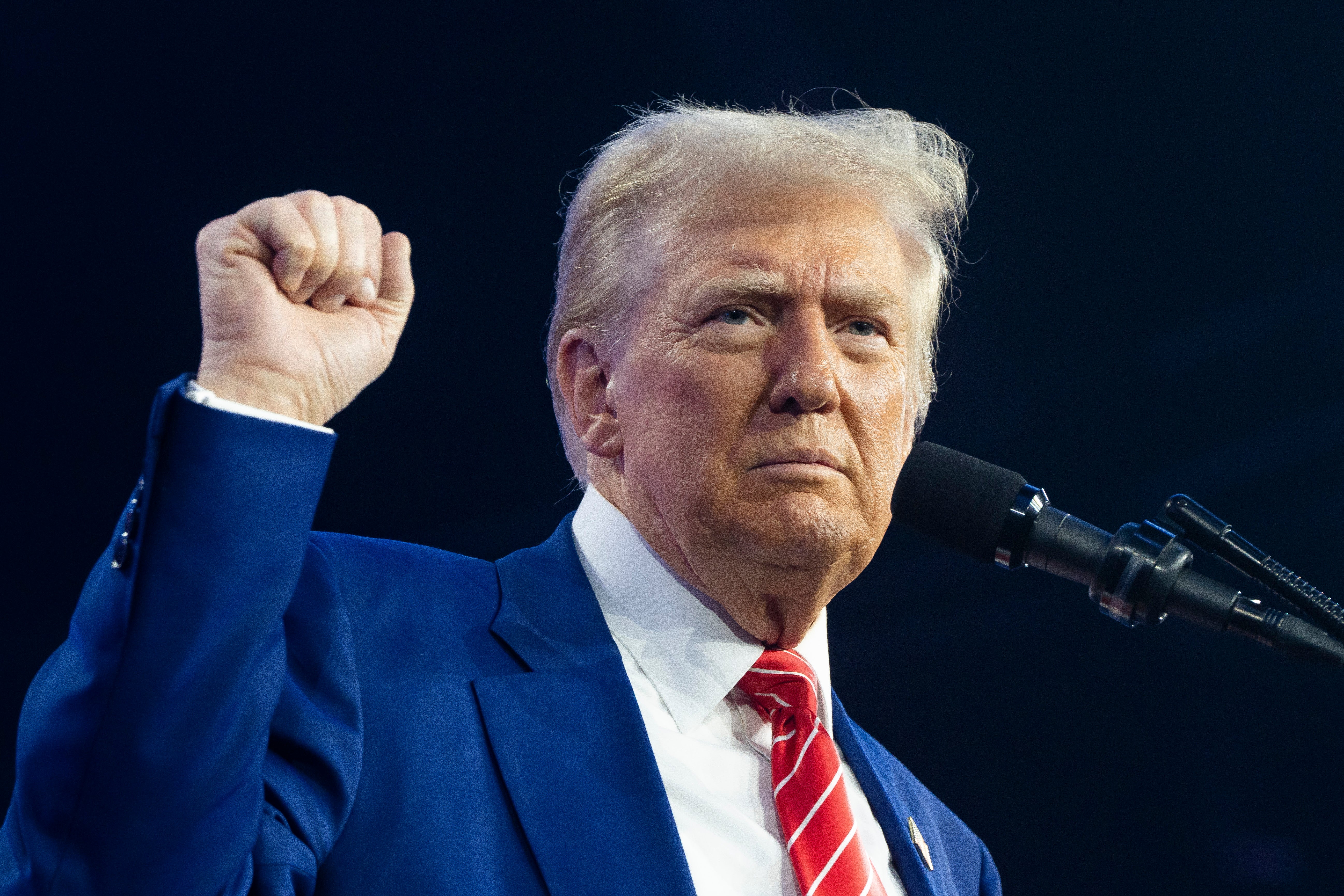 President-elect Donald Trump speaks at Turning Point USA’s AmericaFest. During the event, he proposed taking back the Panama Canal