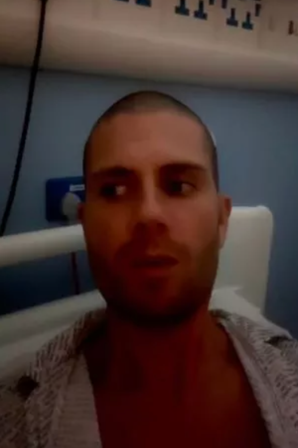 Max George in hospital