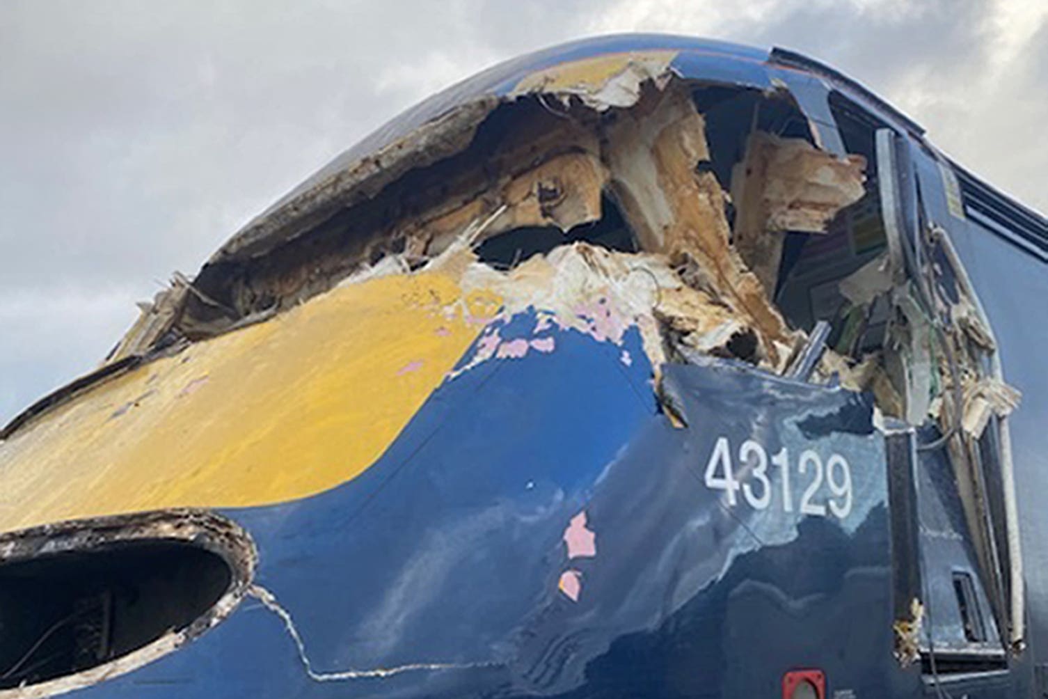 Damage to the driver’s cab of a ScotRail train in Broughty Ferry, Dundee, after it hit a tree on December 27 last year (RAIB/PA)