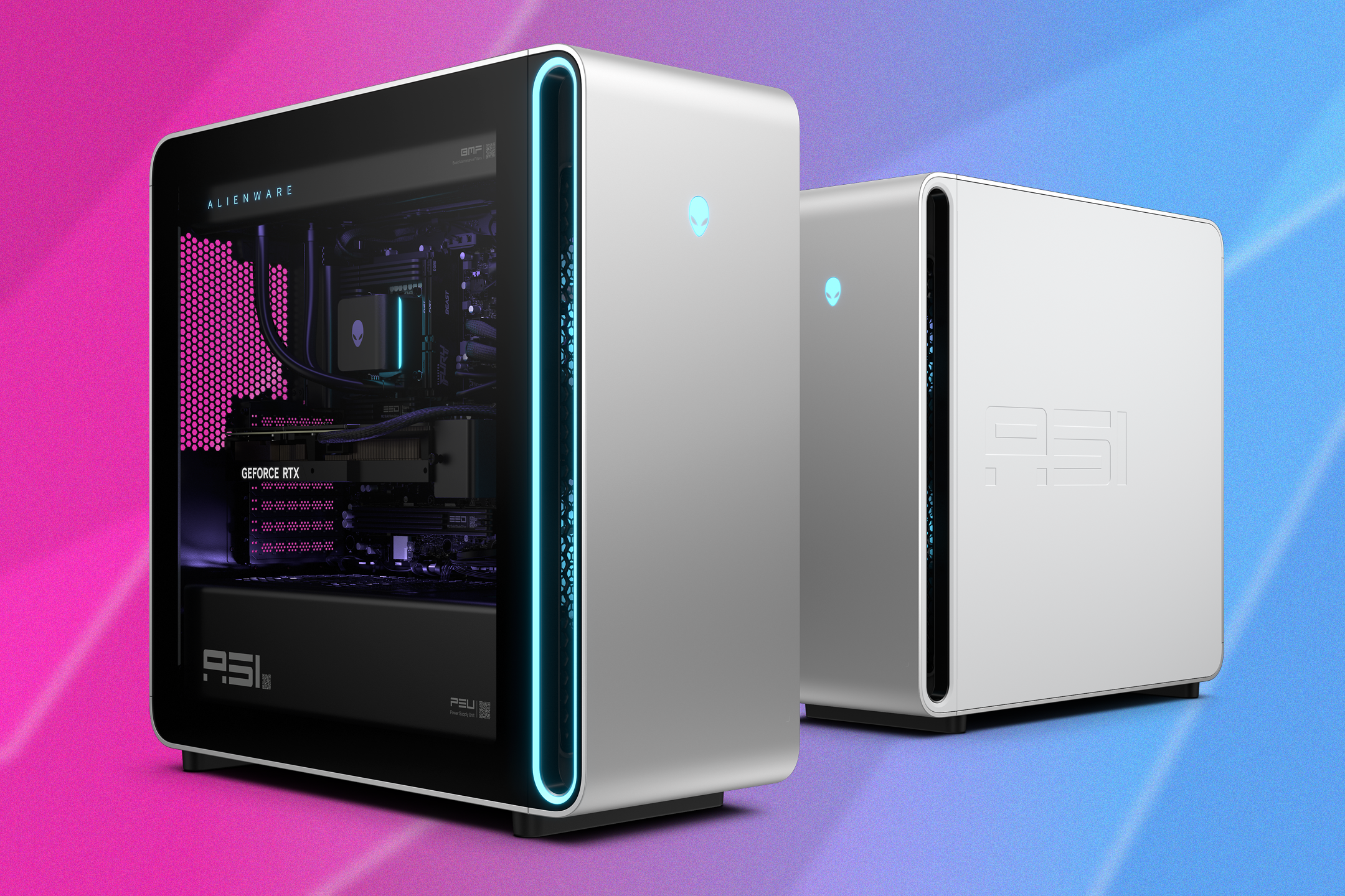 The new Alienware casing uses inward-facing fans to create positive air pressure and improve cooling capabilities