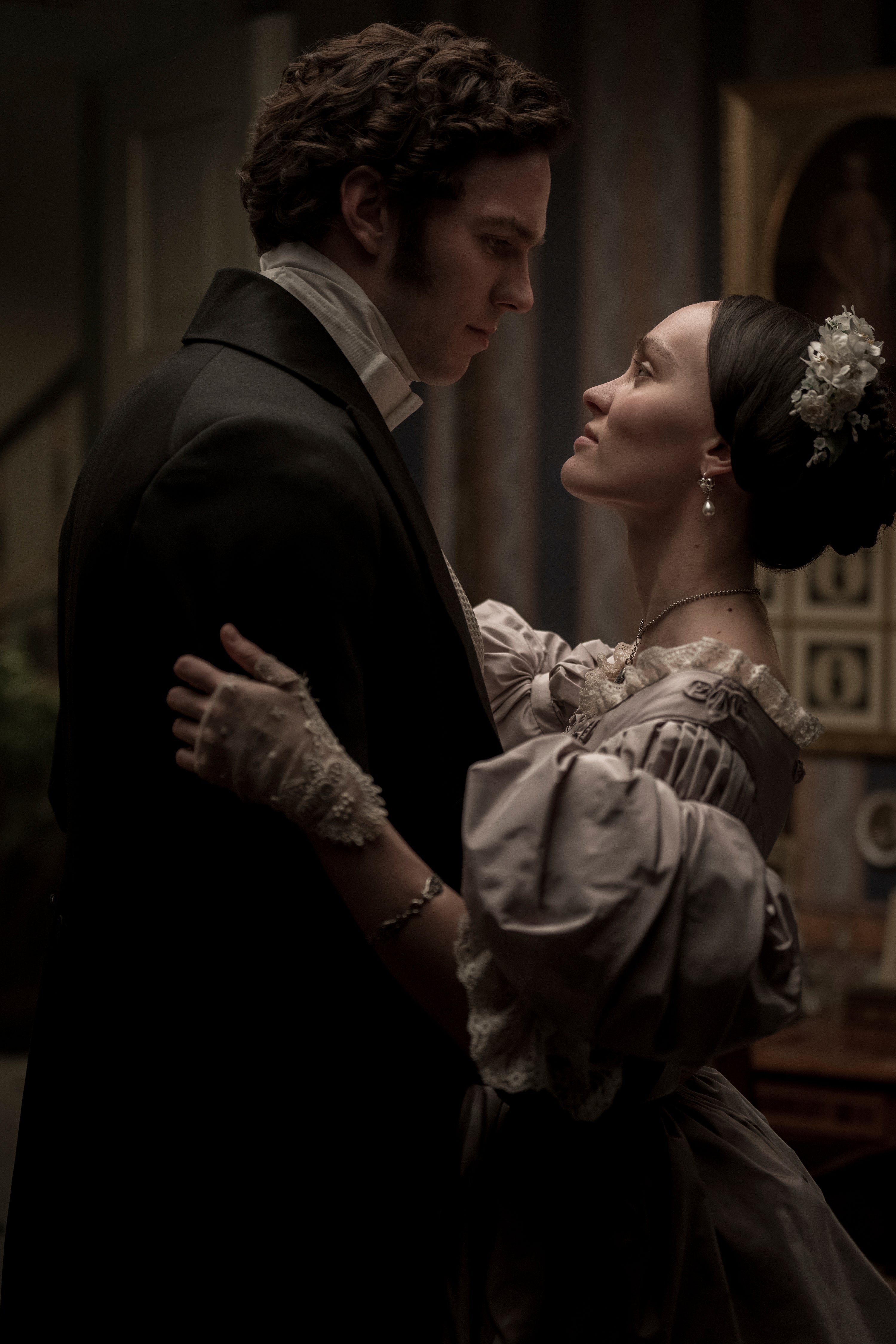 Nicholas Hoult and Lily-Rose Depp in Nosferatu