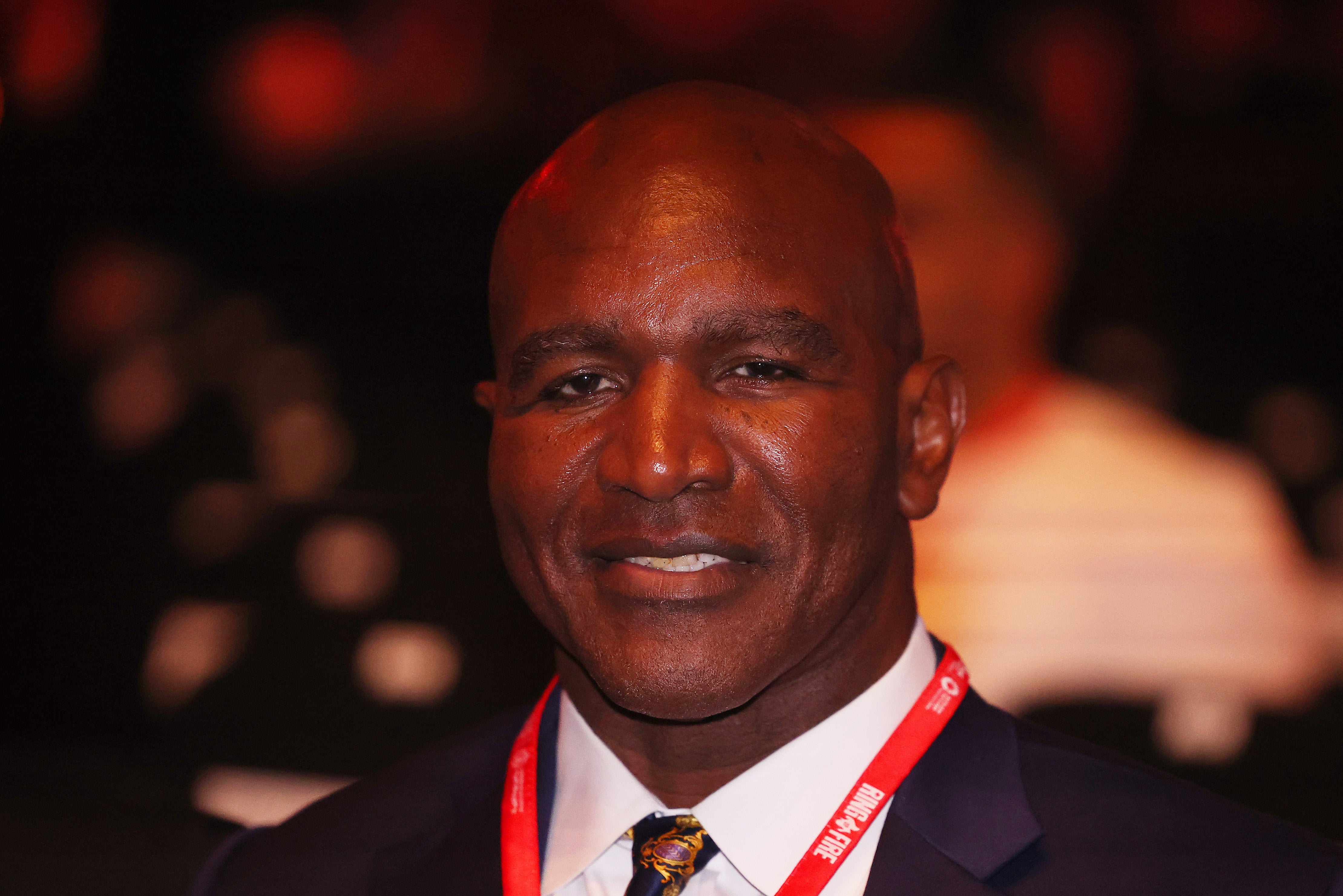 Evander Holyfield, whom Lewis beat to become undisputed, also entered the ring in Riyadh