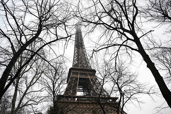 Visitors were evacuated from the Eiffel tower on Tuesday after the fire alarm went off