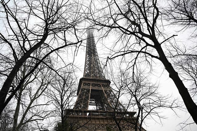 <p>Visitors were evacuated from the Eiffel tower on Tuesday after the fire alarm went off  </p>