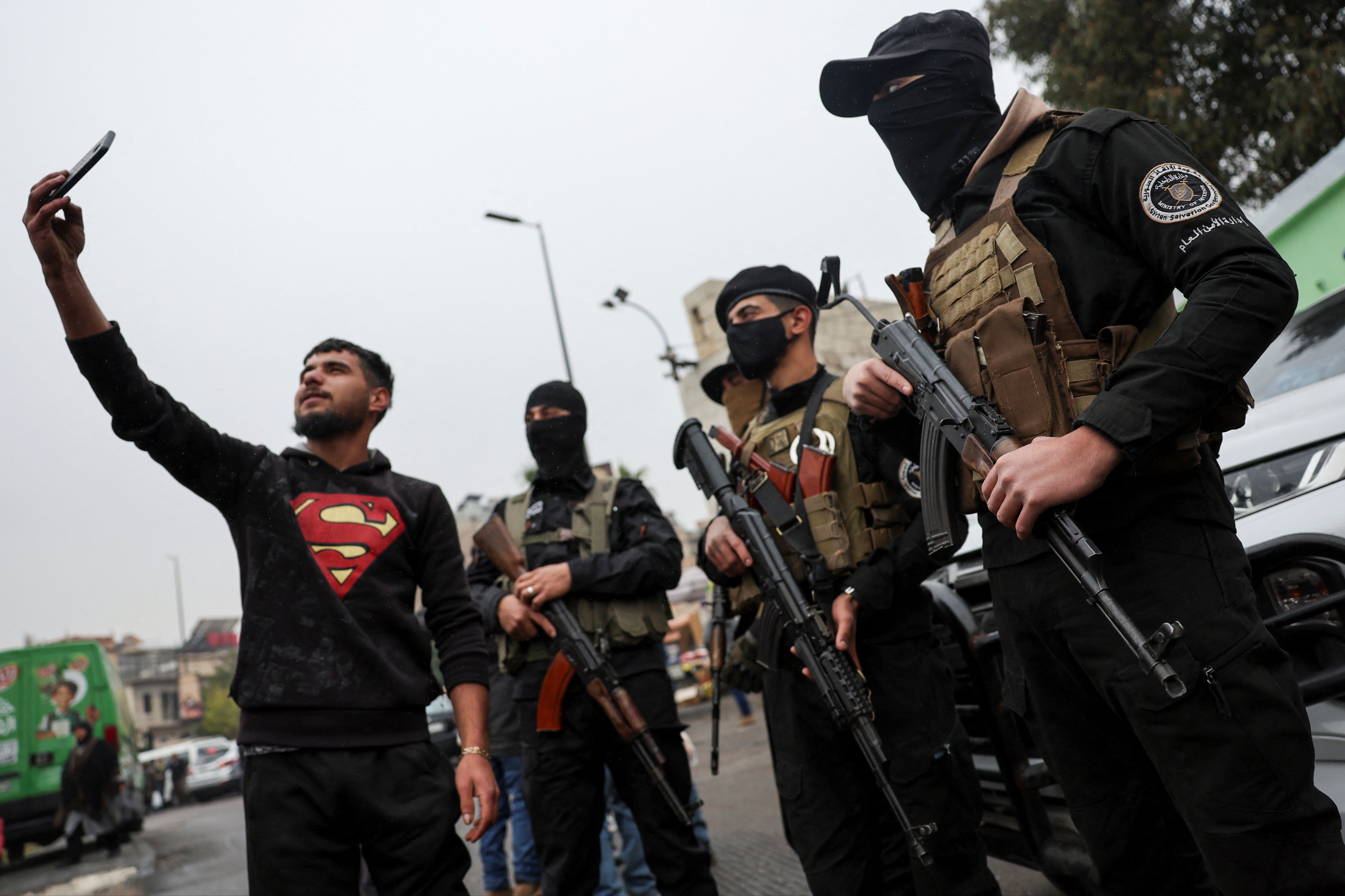 Rebels in the Bab Touma neighbourhood of Damascus