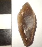 One of the small Stone Age flint cutting tools recovered from the bottom of the North Sea