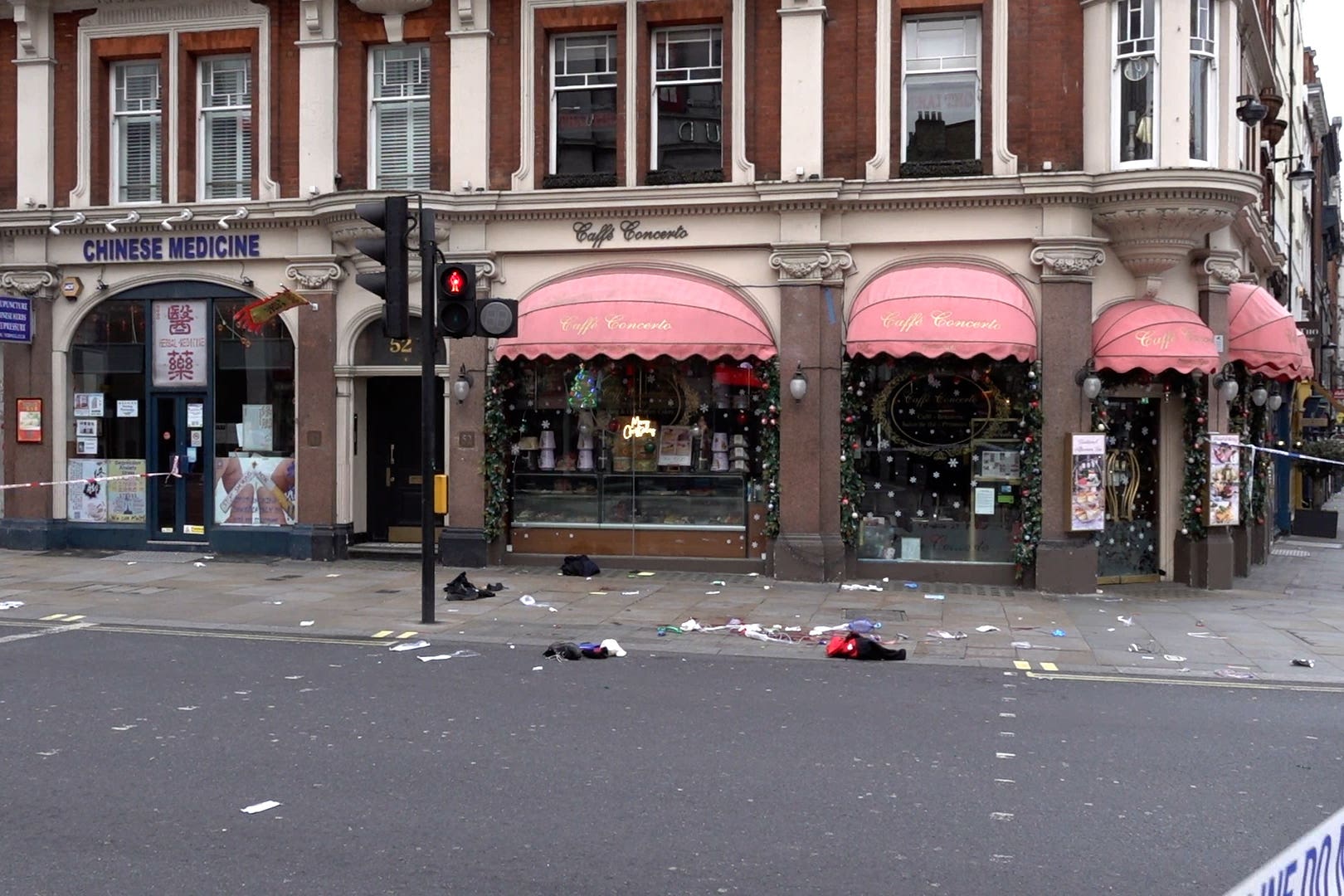 The incident happened on Shaftesbury Avenue in central London (Shivansh Gupta/PA)