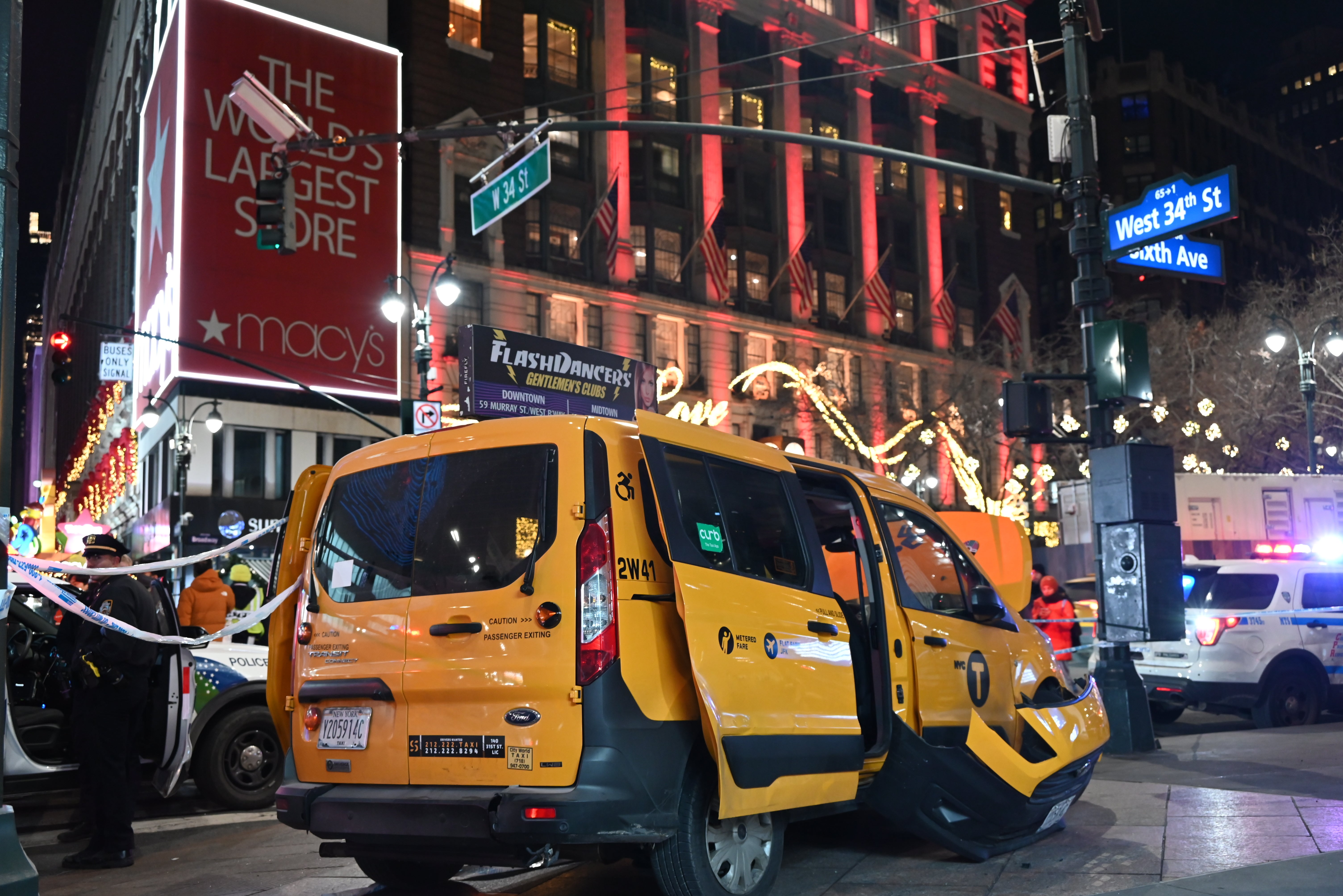 The accident happened outside Macy’s flagship store in Midtown Manhattan