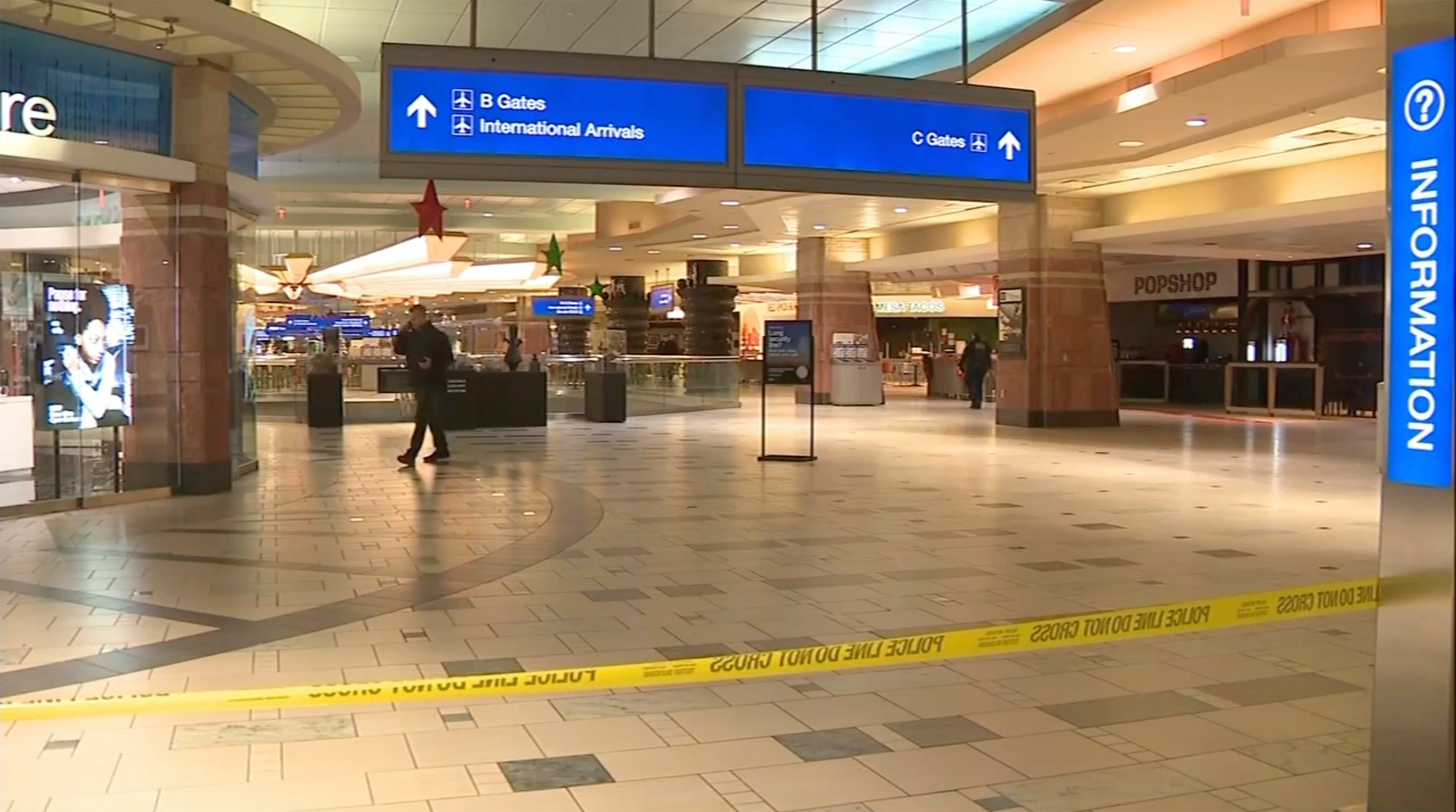 Three people were shot and one was stabbed after a family dispute escalated on Christmas night at an airport in Phoenix, Arizona