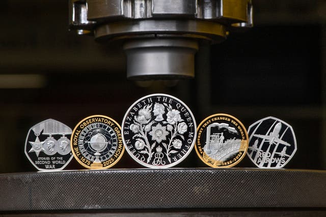 Five new coin designs for 2025 have been unveiled by the Royal Mint (Royal Mint/PA)