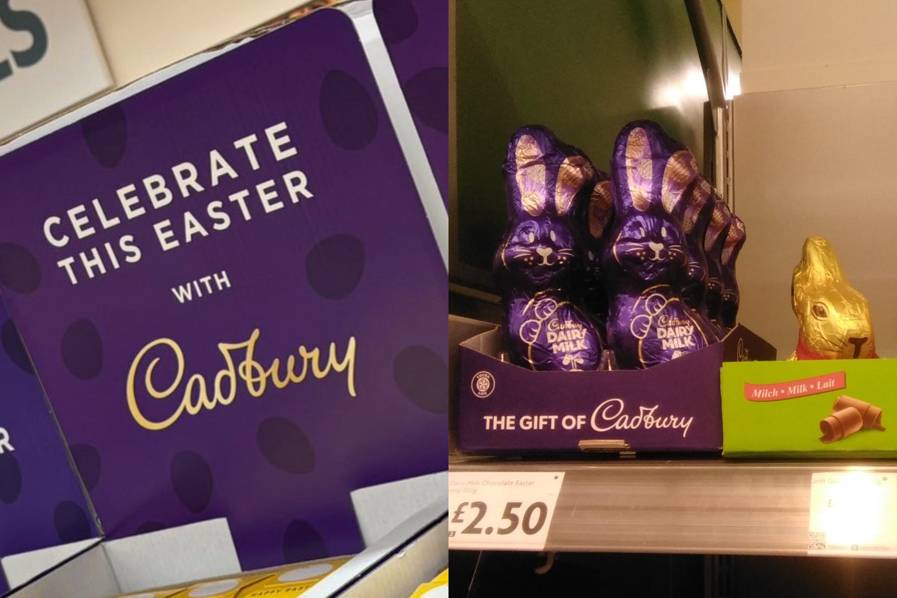 Easter displays are already up in many supermarkets across the UK