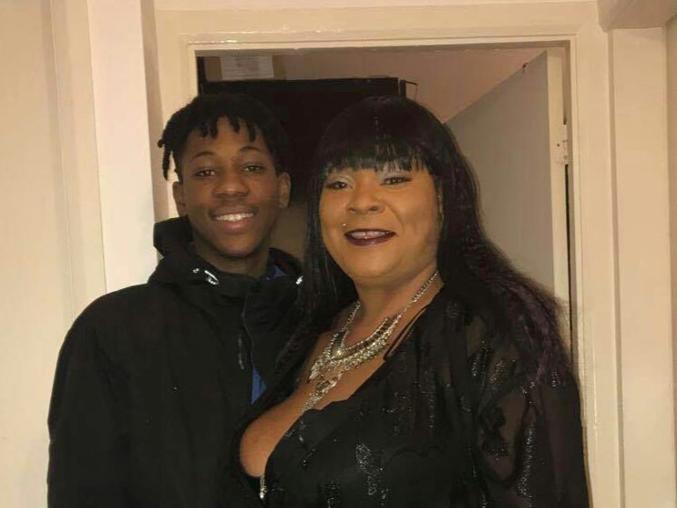 Shakur Pinnock, pictured with his mother Celine, died after suffering multiple injuries including a fractured skull when his e-scooter collided with a car in Wolverhampton