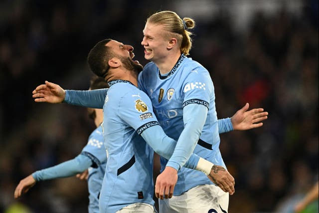 <p>Erling Haaland helped Man City record a much-needed win </p>