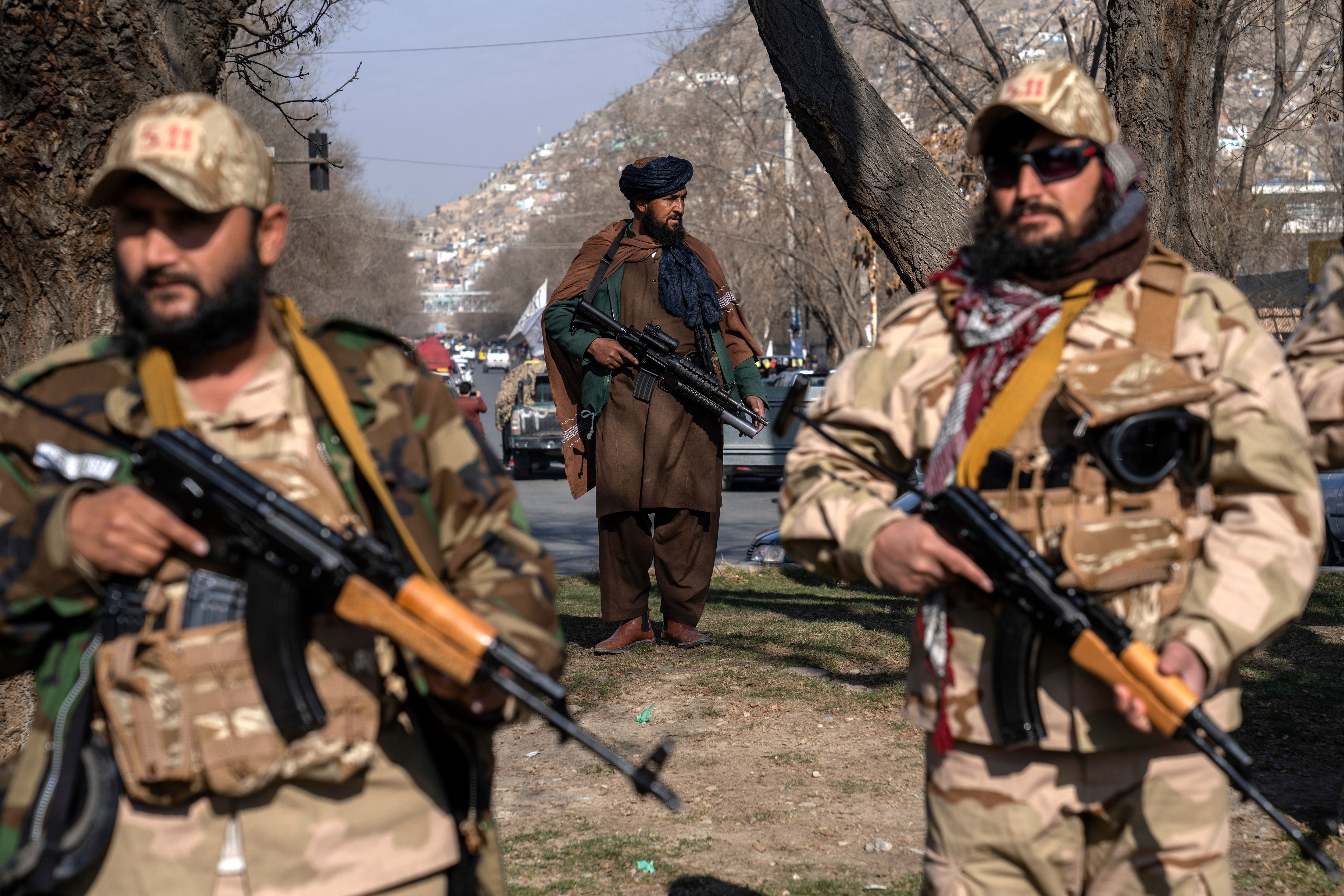 Taliban fighters in the Afghan capital Kabul on Boxing Day