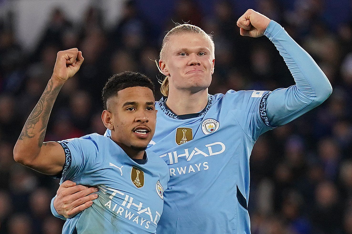 Erling Haaland (right) broke a four-game goalscoring drought (Joe Giddens/PA)