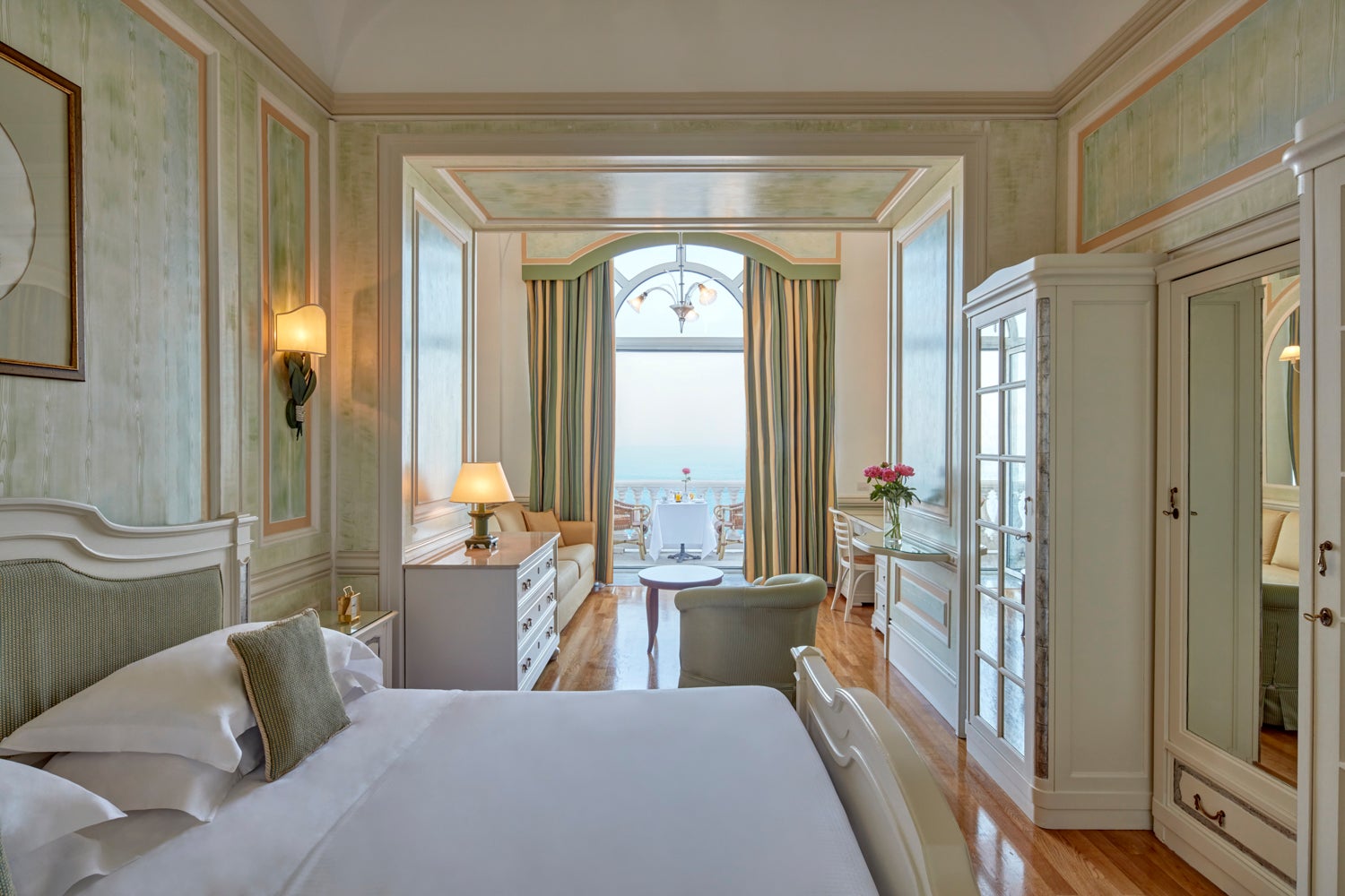 Rooms at the Grand Hotel Excelsior Vittoria are all individually decorated