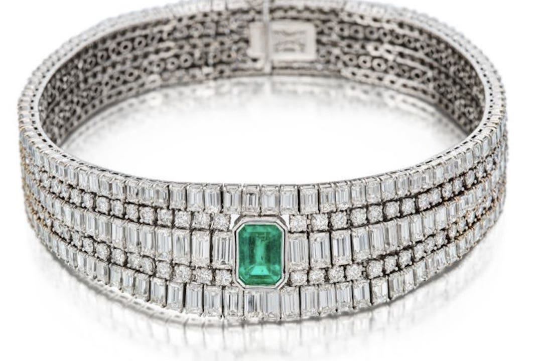 A Boucheron emerald and diamond necklace was among the items stolen. (Metropolitan Police/PA)