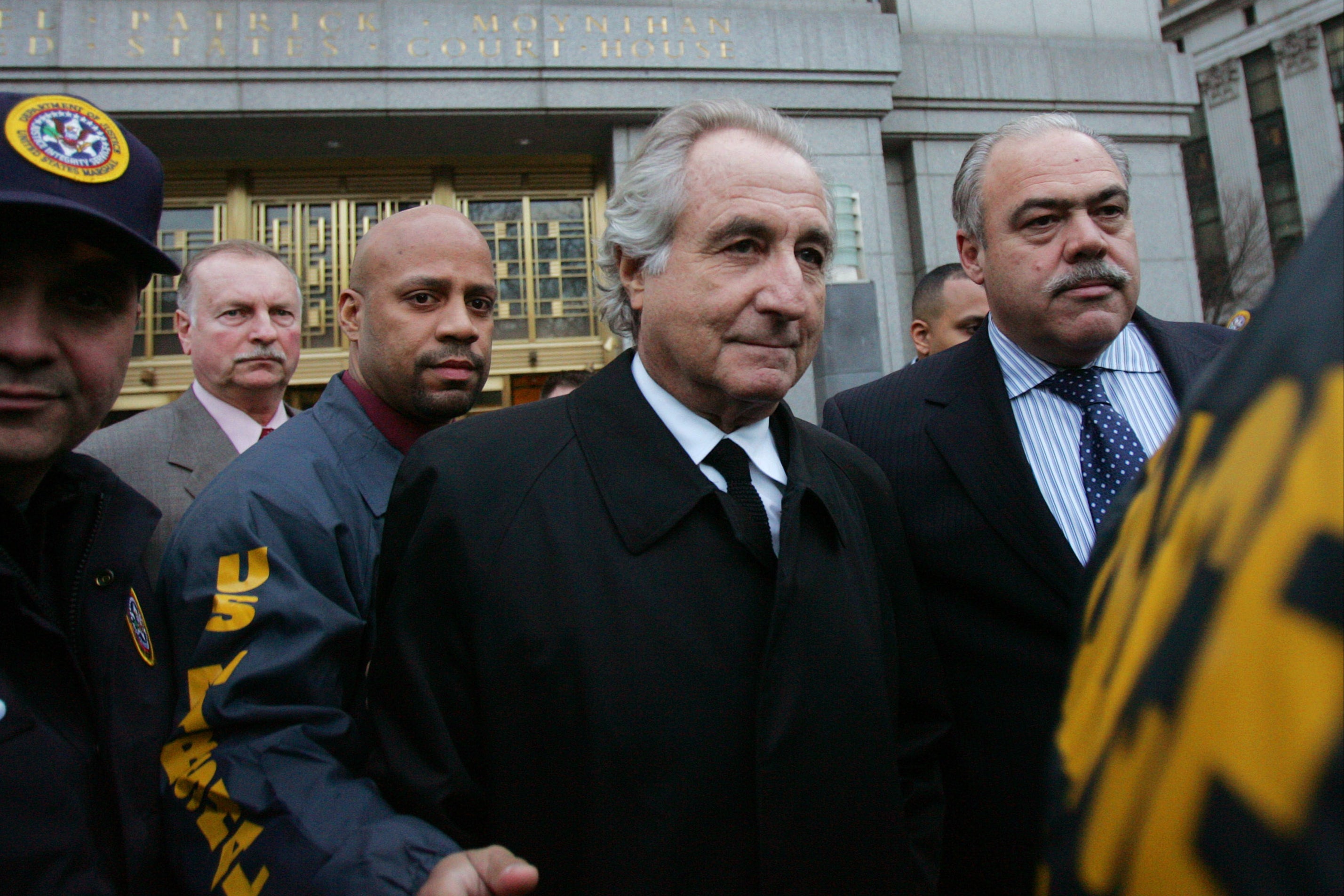 Madoff, pictured in 2009, pled guilty to 11 federal felonies and was sentenced to 150 years in prison