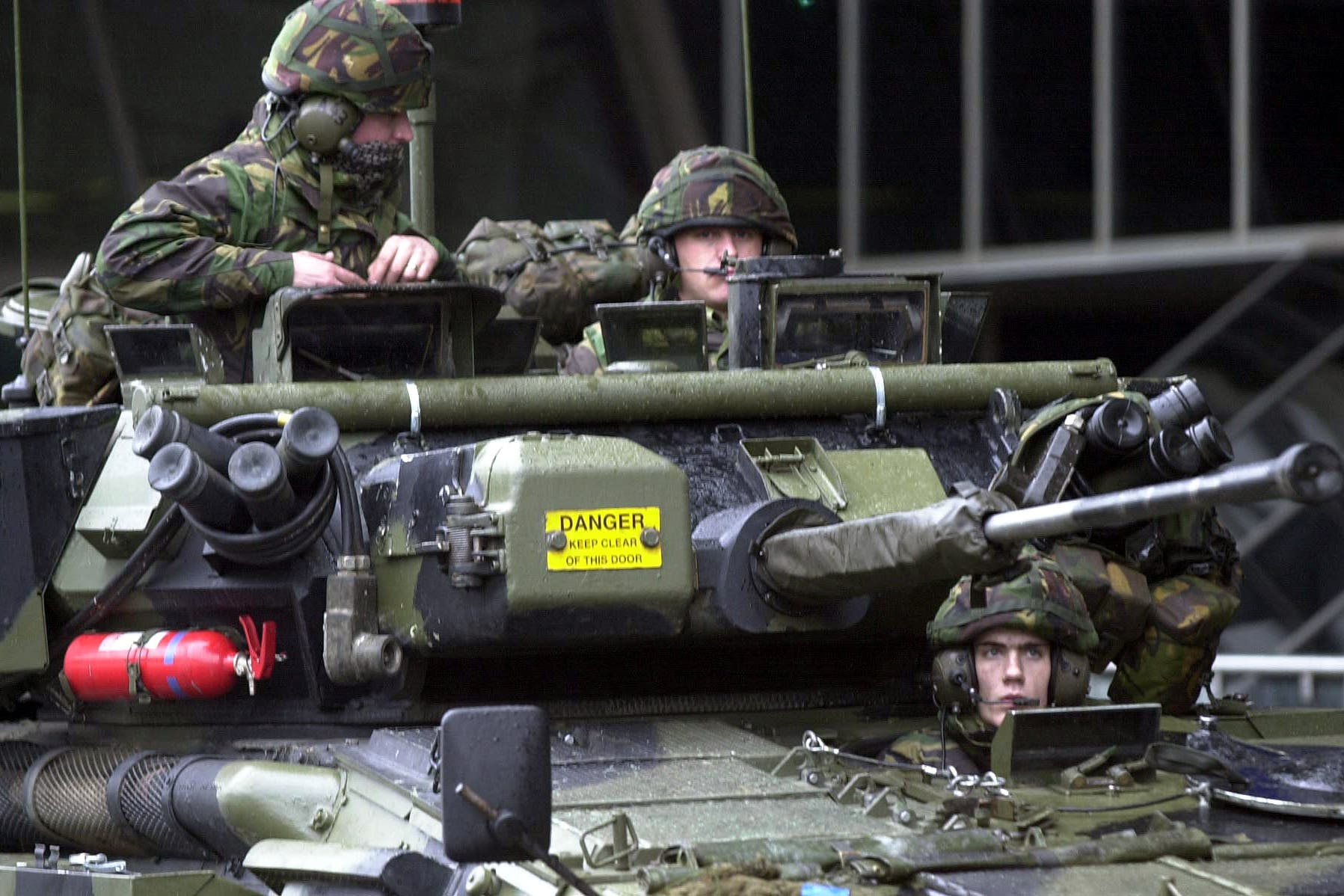 British troops patrolling at London’s Heathrow Airport (PA)