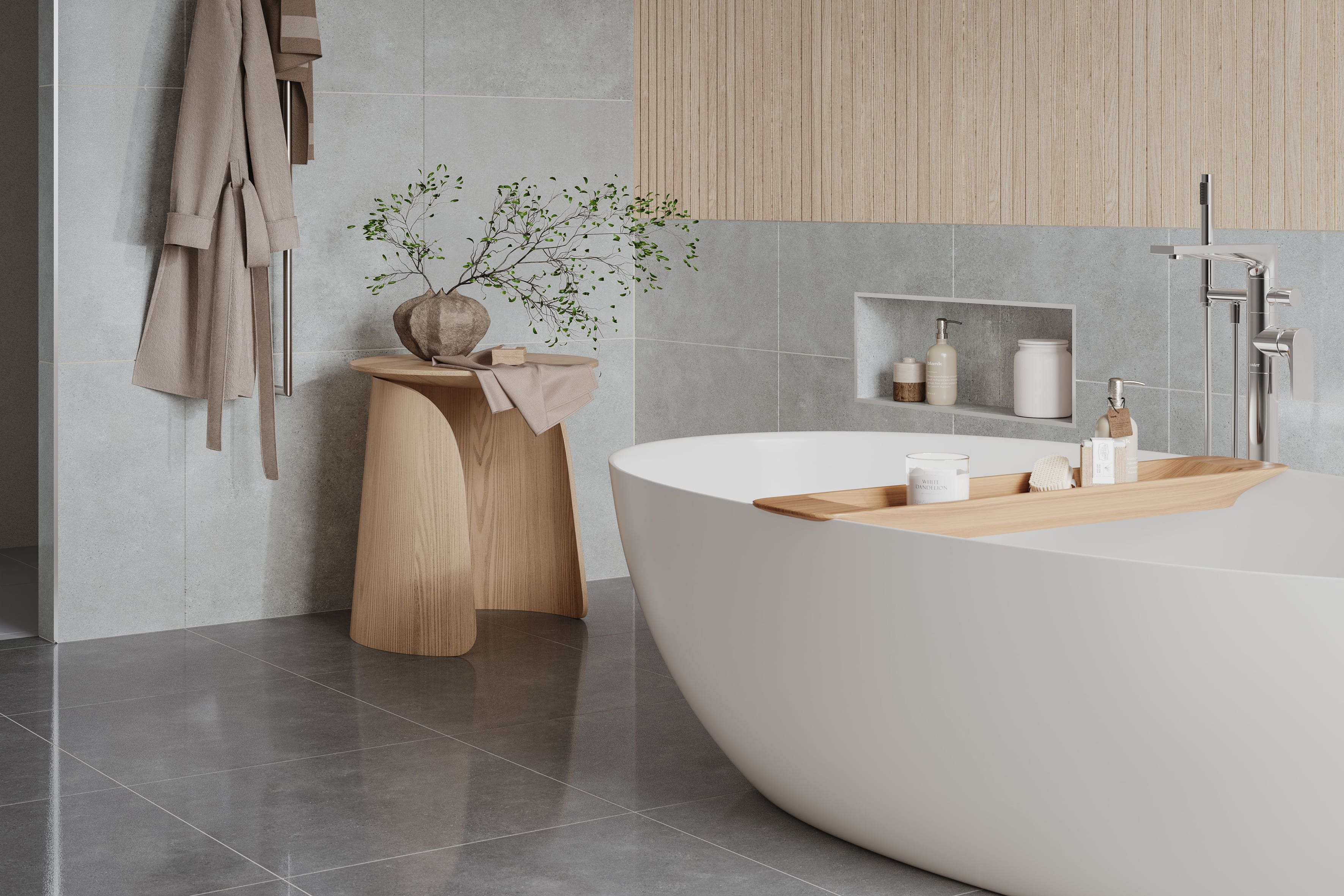 Create a cosy oasis in your bathroom (Topps Tiles/PA)