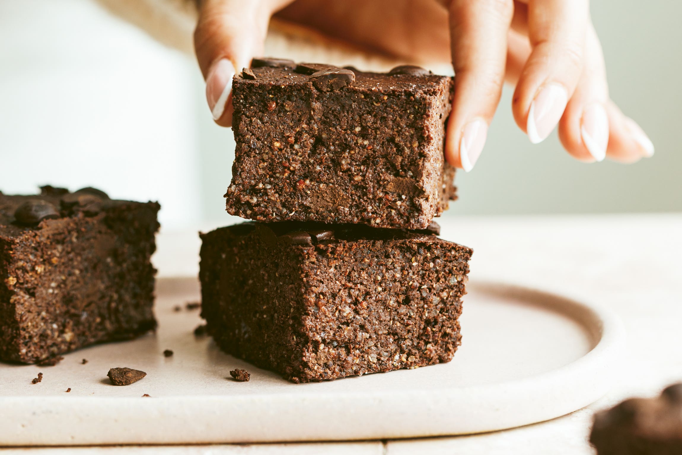 These moist brownies make for a naturally sweet treat