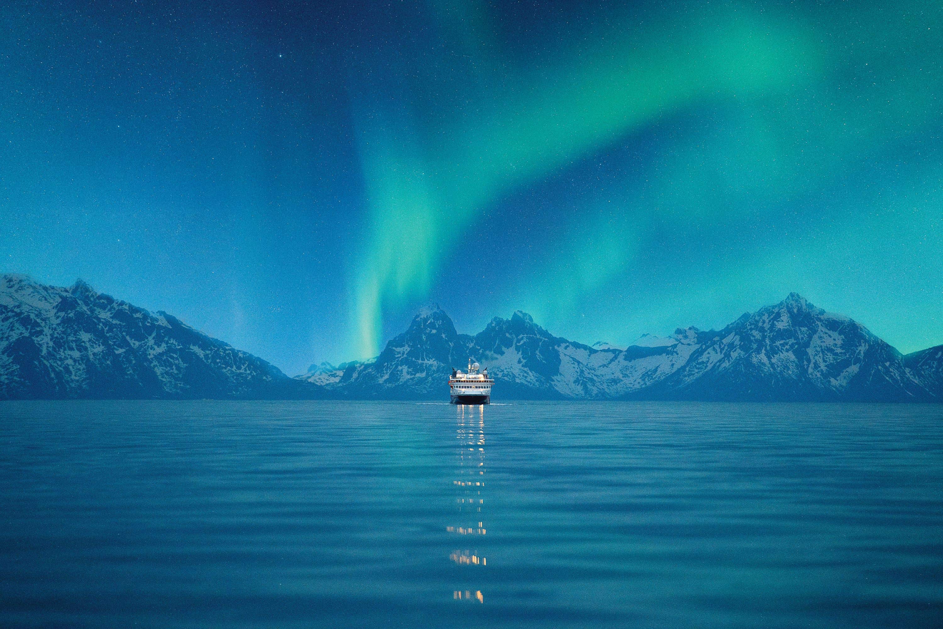 A ferry trip in early March or late October offers the best chance to see the northern lights