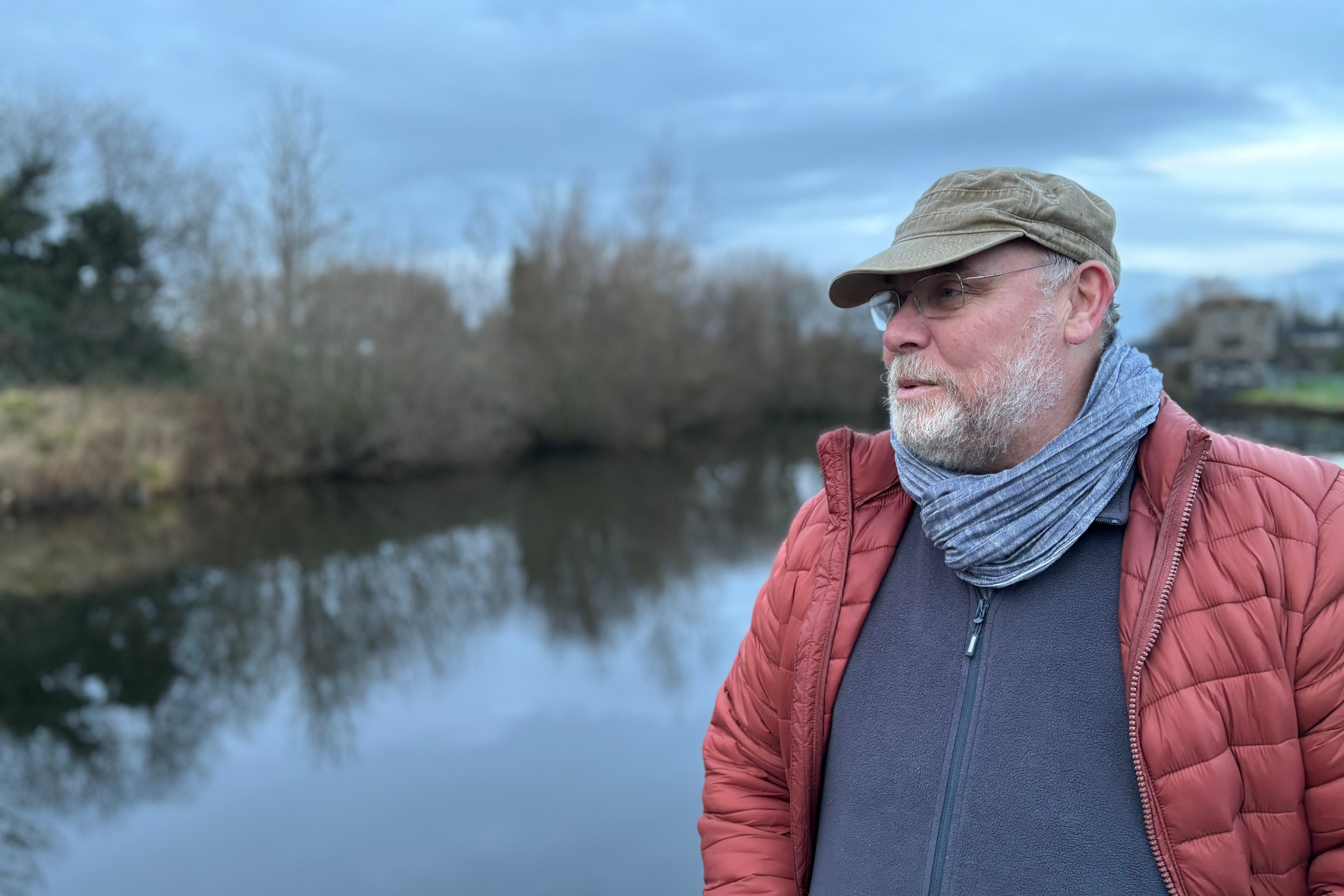 Gerry Darby, from the Lough Neagh Partnership, at the Lock Keeper’s Cottage in Toome (Rebecca Black/PA)