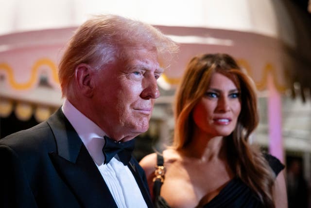 <p>Donald Trump and Melania Trump attended Mar-a-Lago’s New Year’s Eve   party. </p>