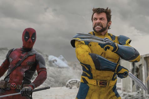 <p>Deadpool, played by Ryan Reynolds, left, and Wolverine, played by Hugh Jackman</p>