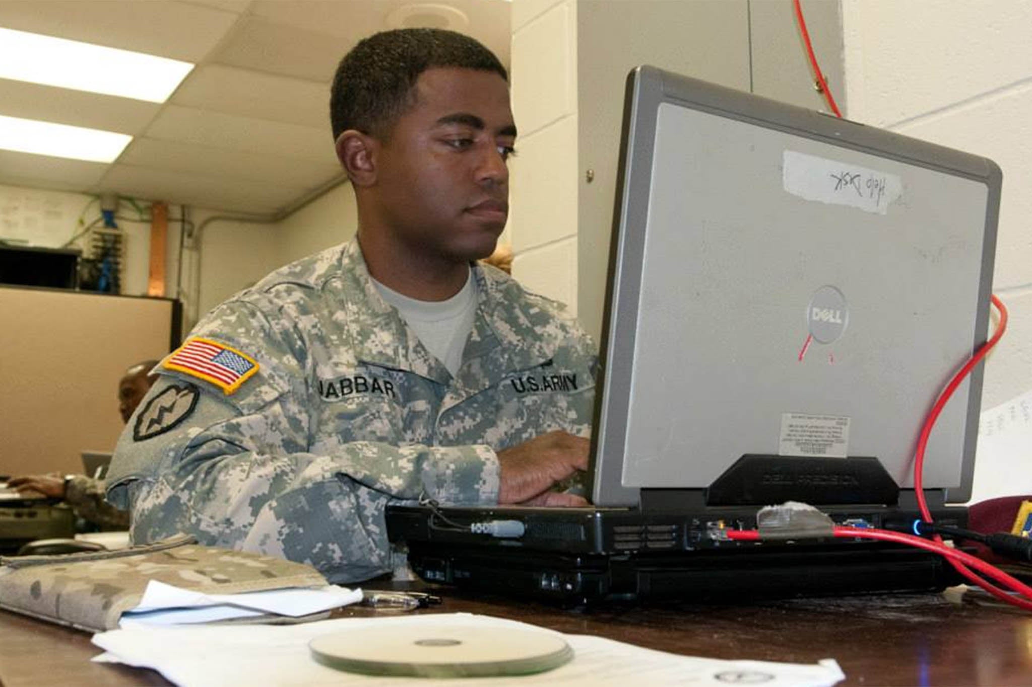 Jabbar, pictured in 2016 while working for the 82nd Airborne Division’s 1st Brigade Combat Team at Fort Polk, Louisiana