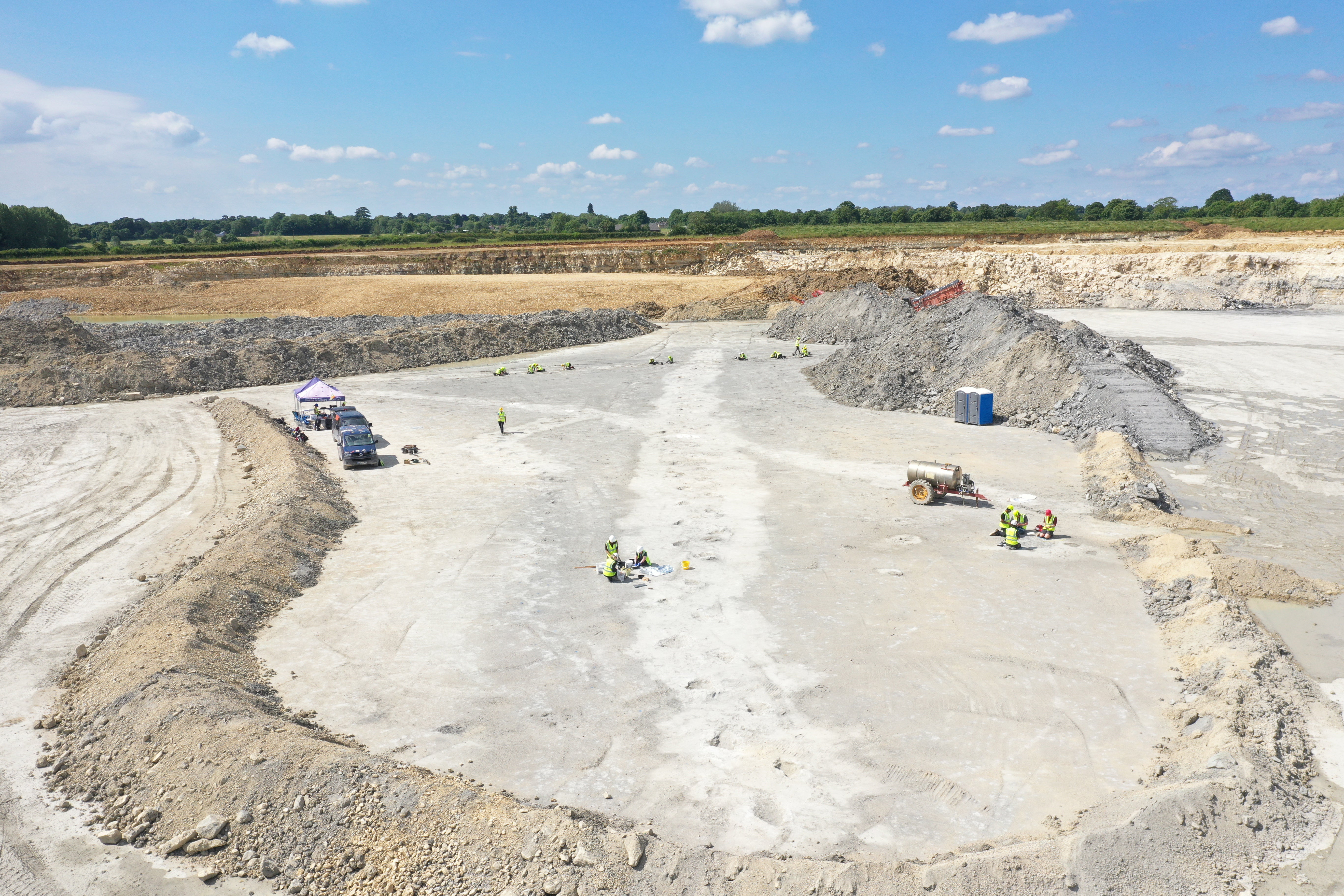 The site in Oxfordshire where the tracks were discovered