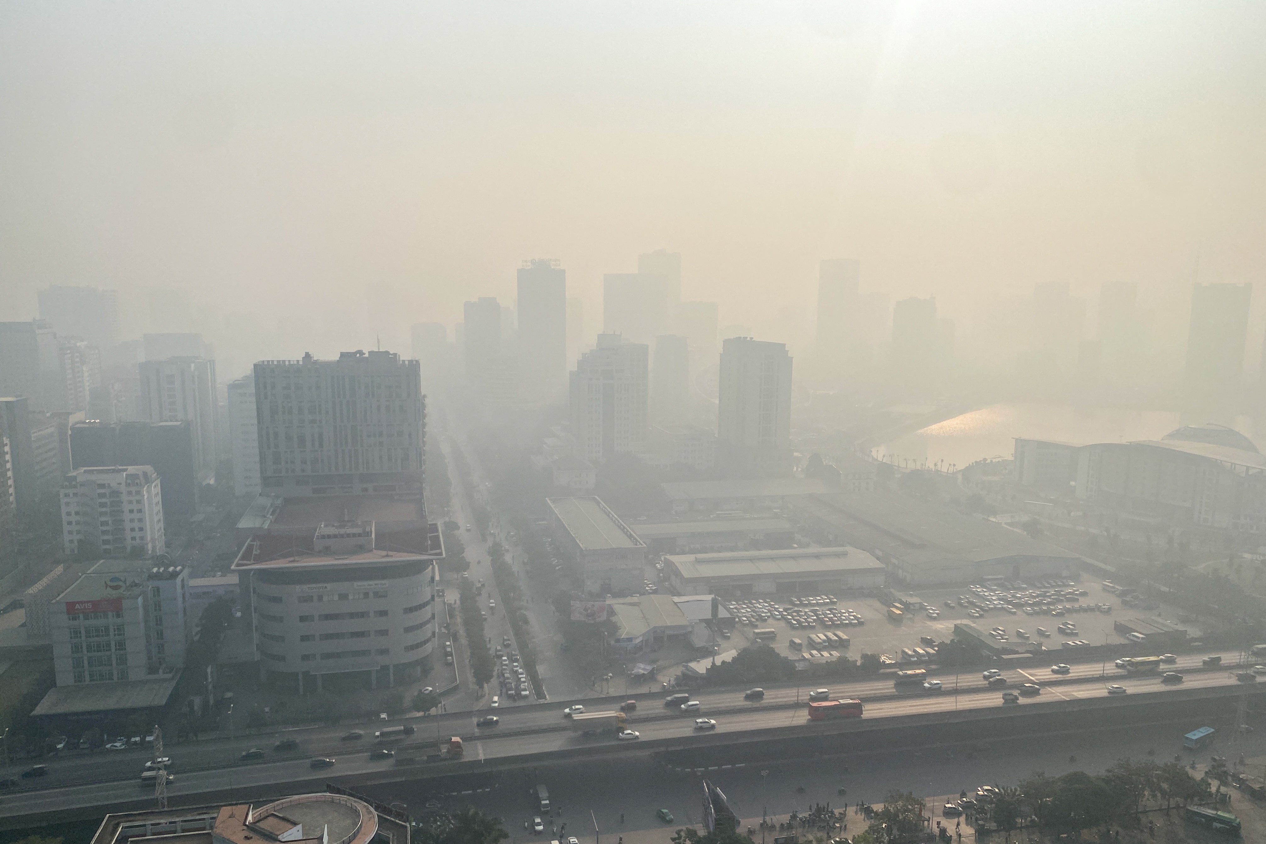 A view shows the city amid air pollution in Hanoi, Vietnam, January 3