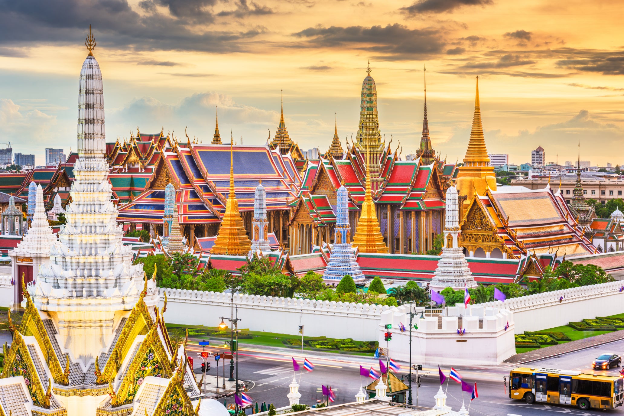 The Grand Royal Palace complex in Bangkok has been the official resdience of the Kings of Siam (and later Thailand) since 1782