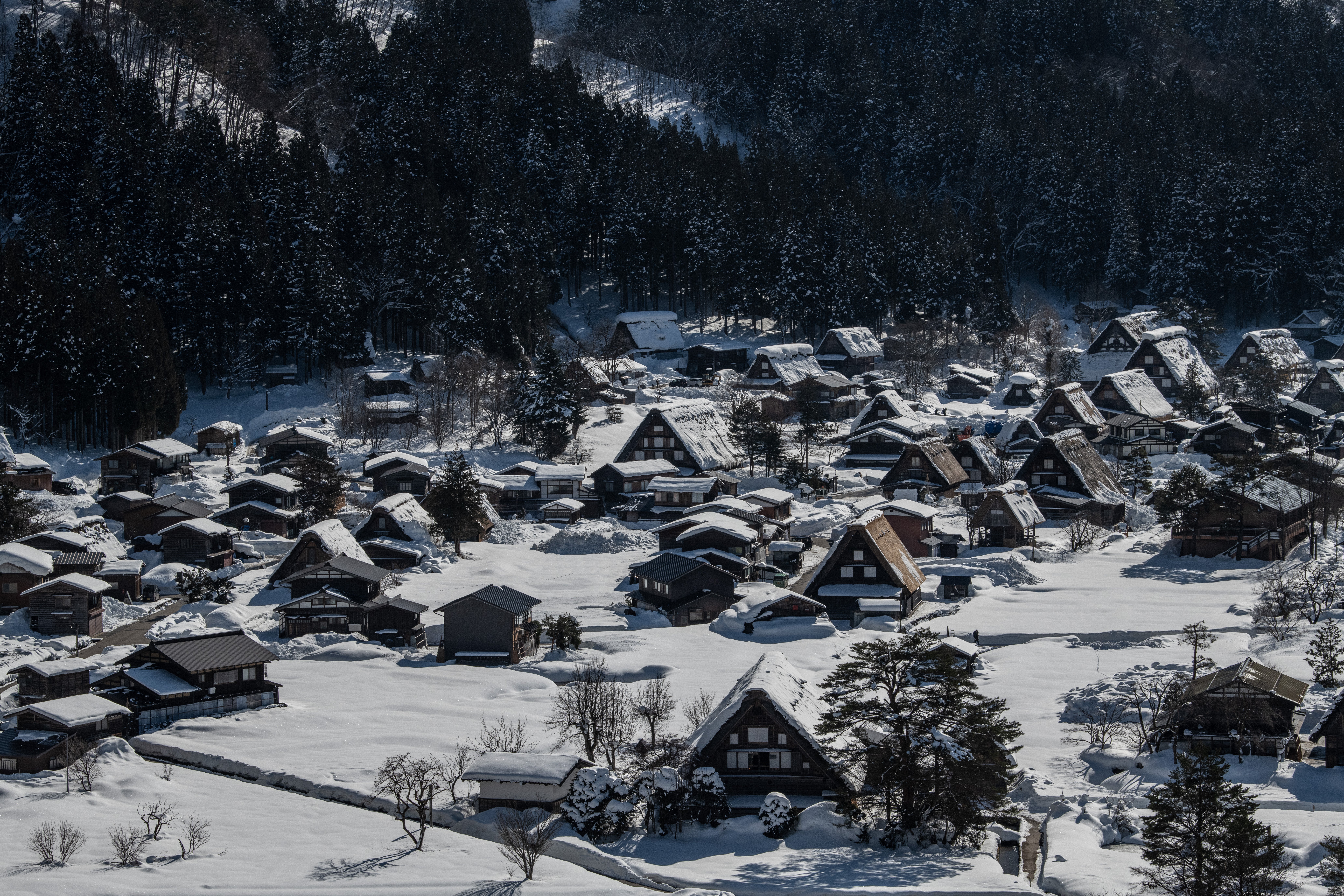 The village of Shirakawa-go, which tourists have been urged to consider visiting outside the popular cherry blossom and autumn colour seasons