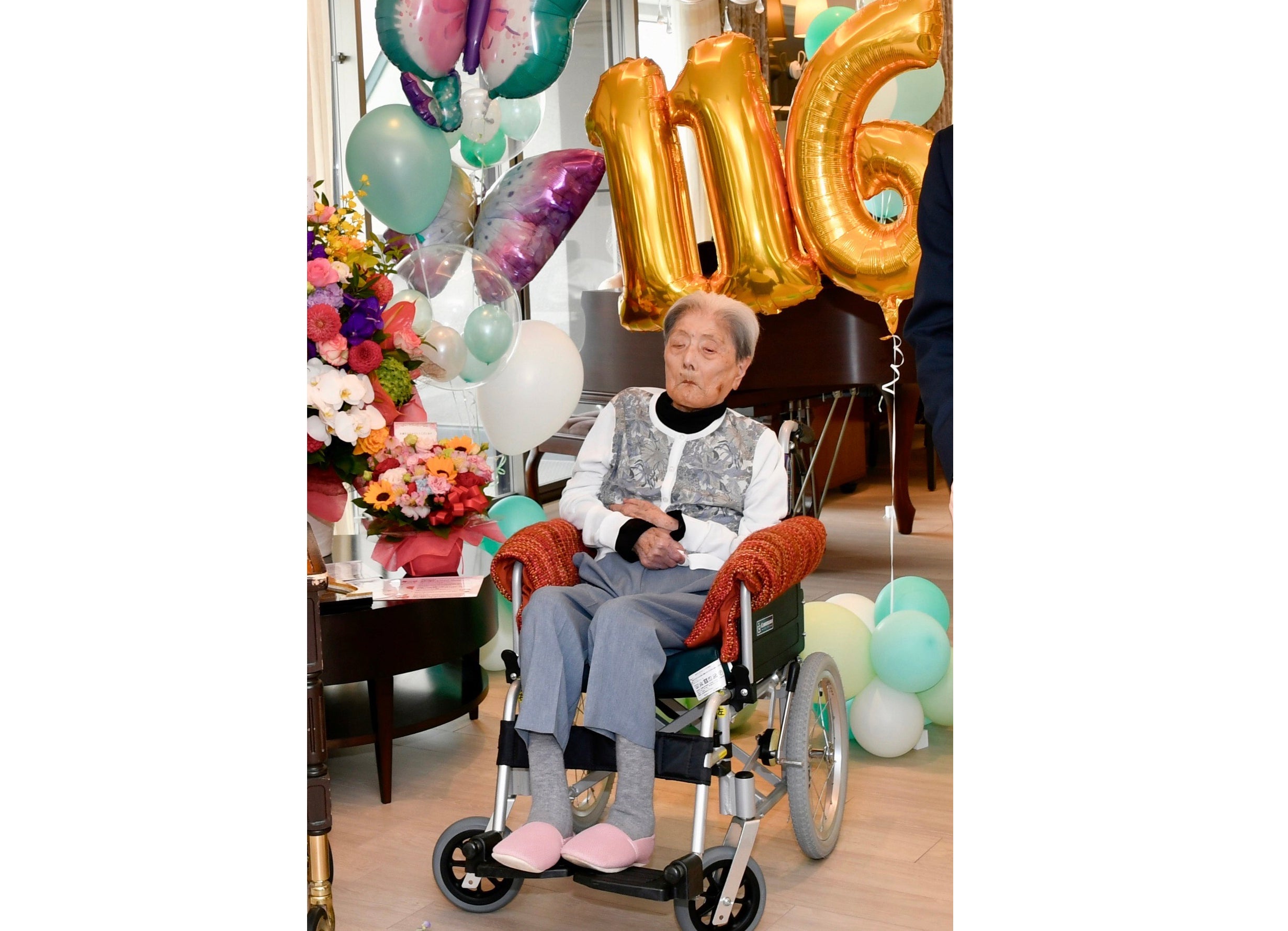 Tomiko Itooka celebrating her 116th birthday