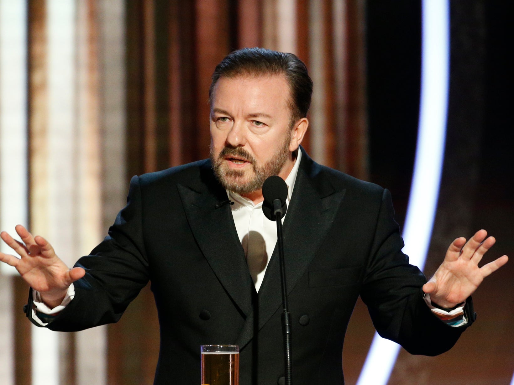 Ricky Gervais was known for brutal jokes at Hollywood’s expense while hosting Golden Globes