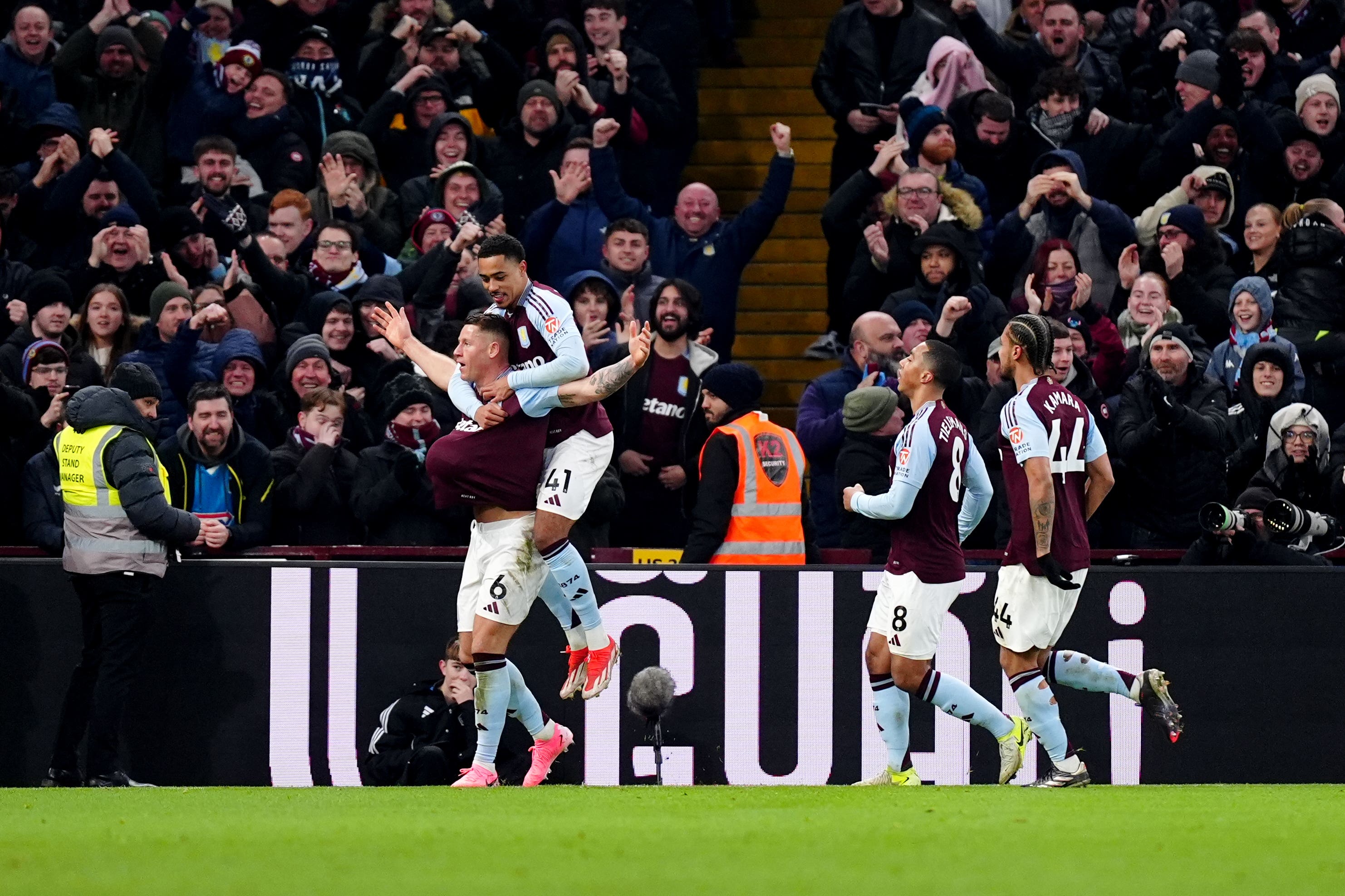 Aston Villa beat Leicester 2-1 at Villa Park (Mike Egerton/PA)