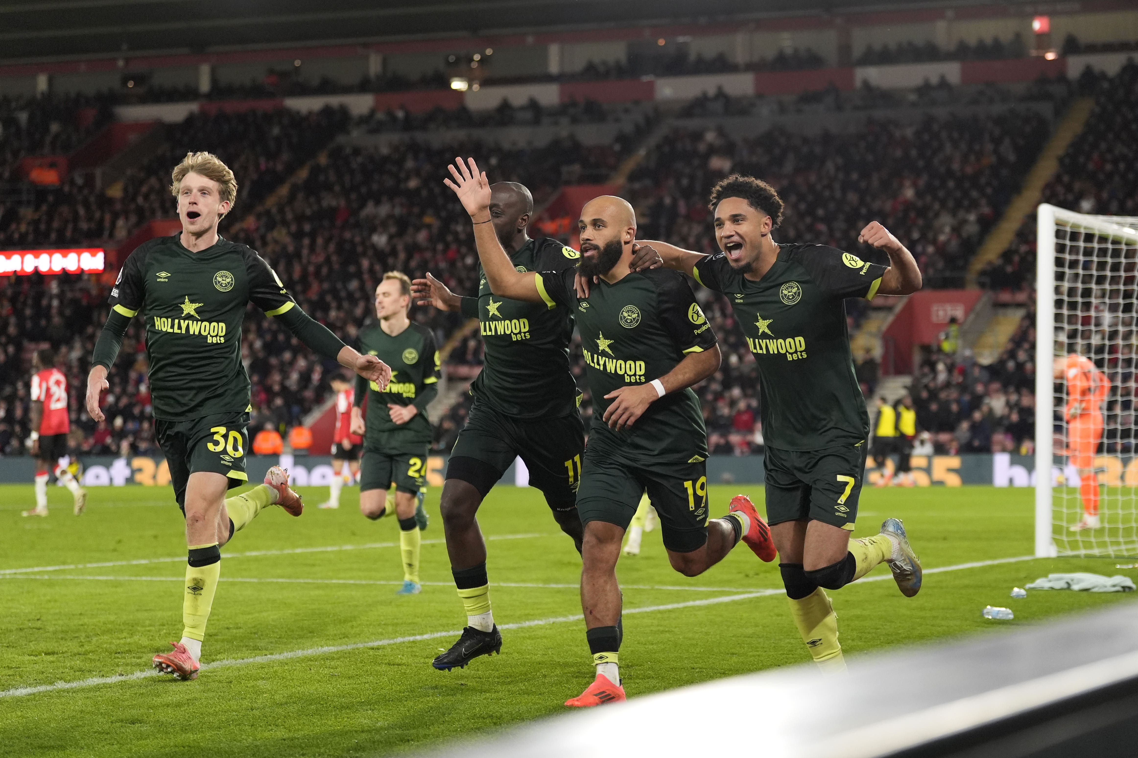 Bryan Mbeumo scored twice in a 5-0 win for Brentford (Andrew Matthews/PA)