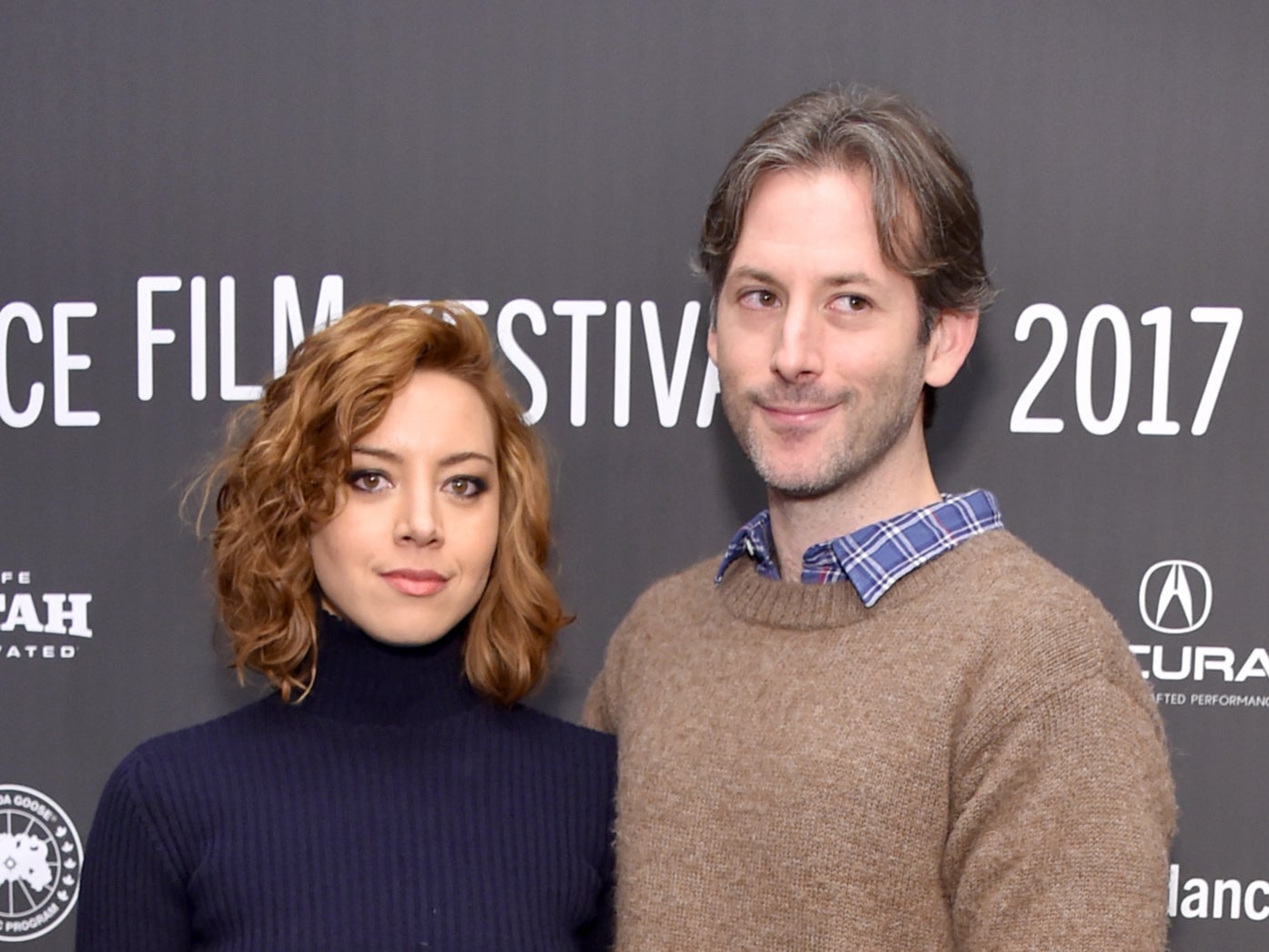 Aubrey Plaza and director Jeff Baena photographed in 2017