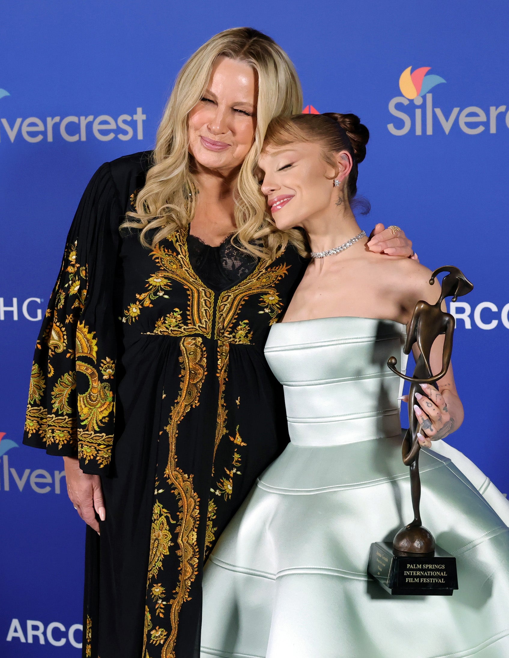 Jennifer Coolidge with Grande at the 36th Annual Palm Springs International Film Festival Film Awards