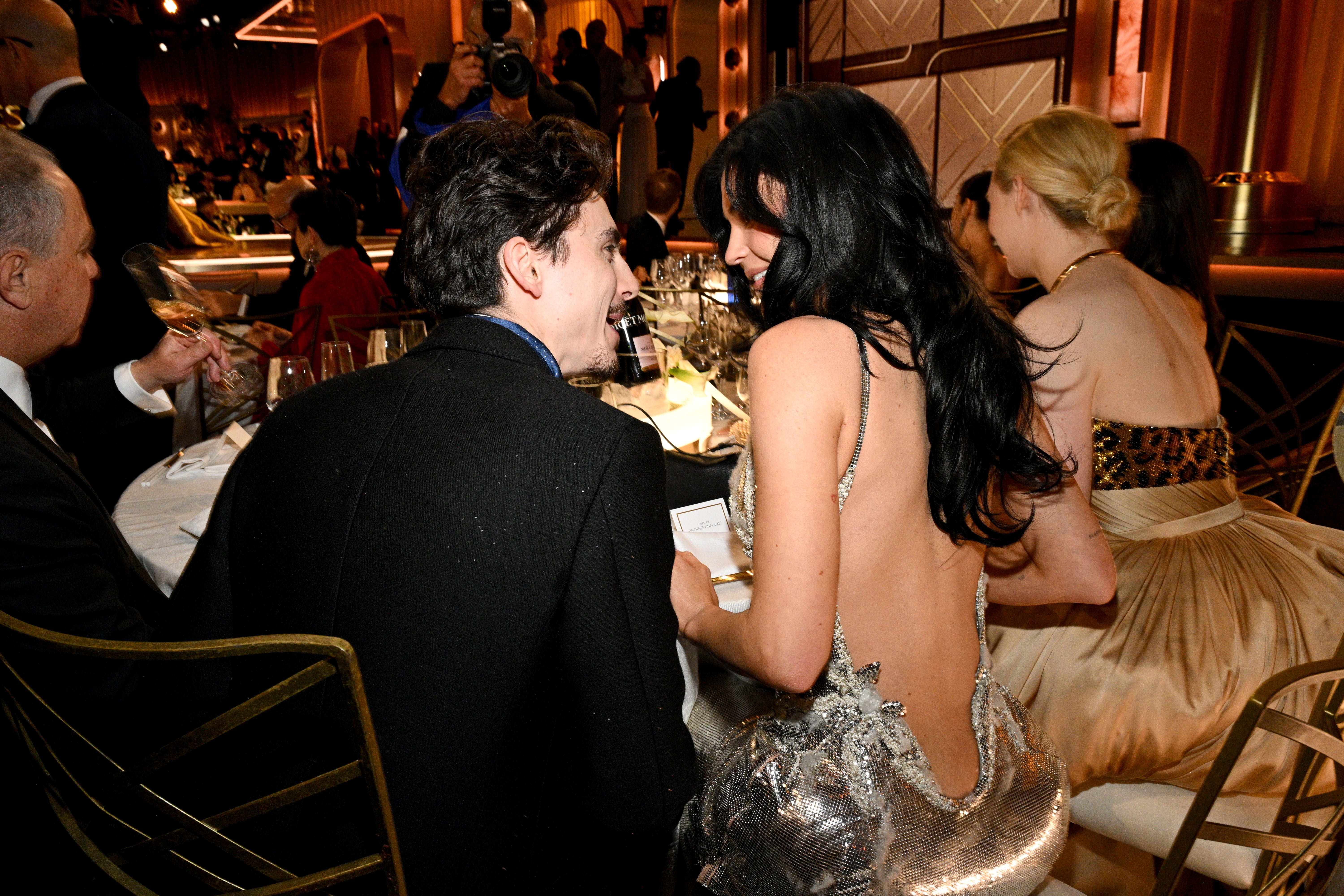 Kylie Jenner and Timothée Chalamet were pictured looking cozy at the 2025 Golden Globes