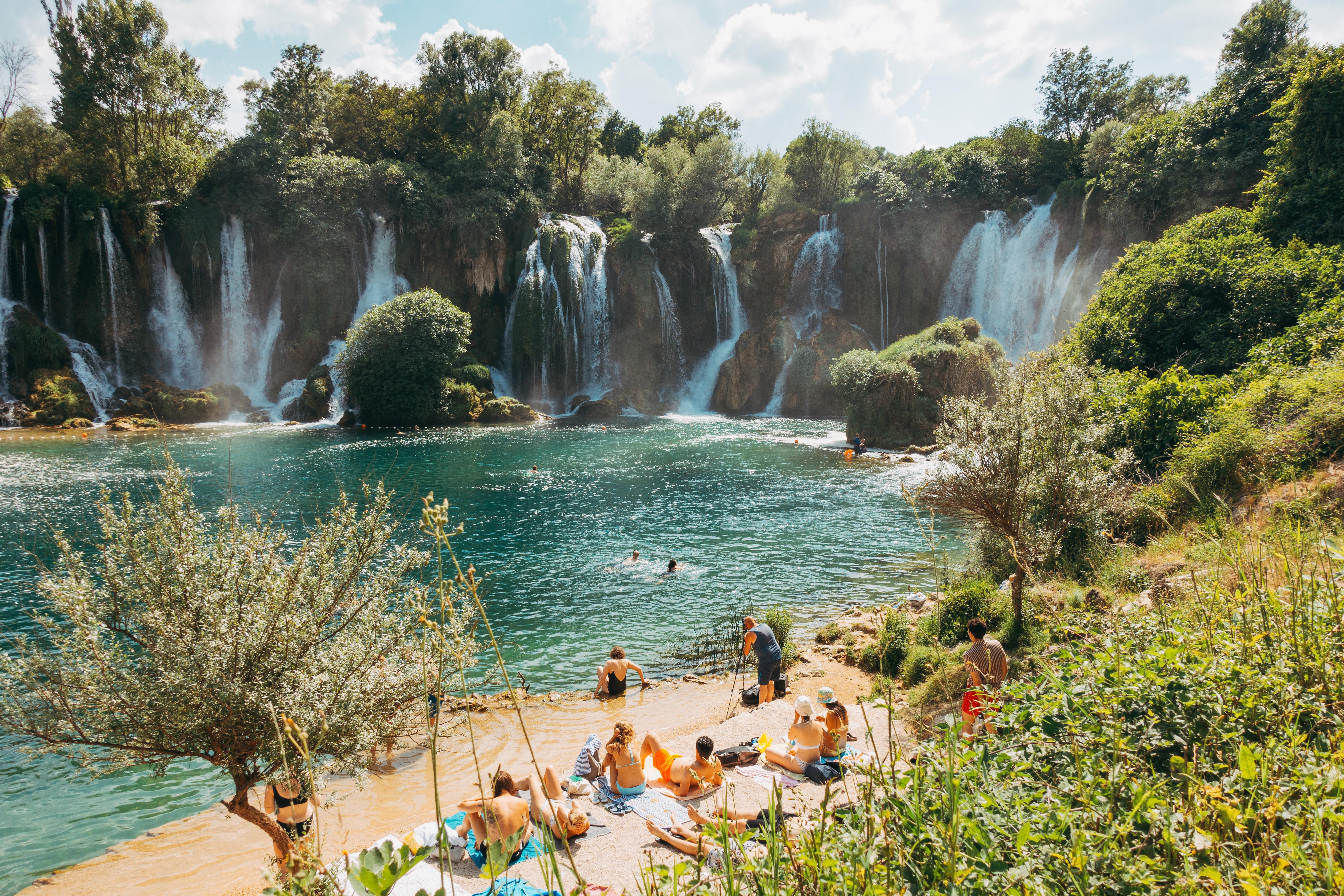 Head to the fairytale-like Kravica Waterfall in Bosnia and Herzegovina