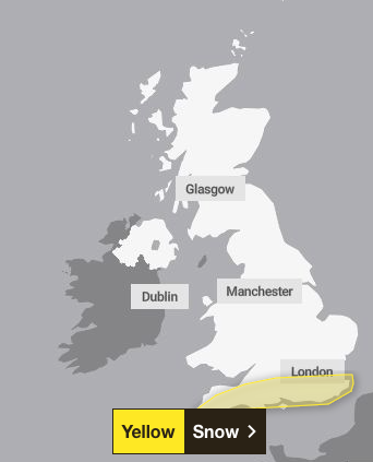 The weather warnings the Met Office has put in place for Wednesday