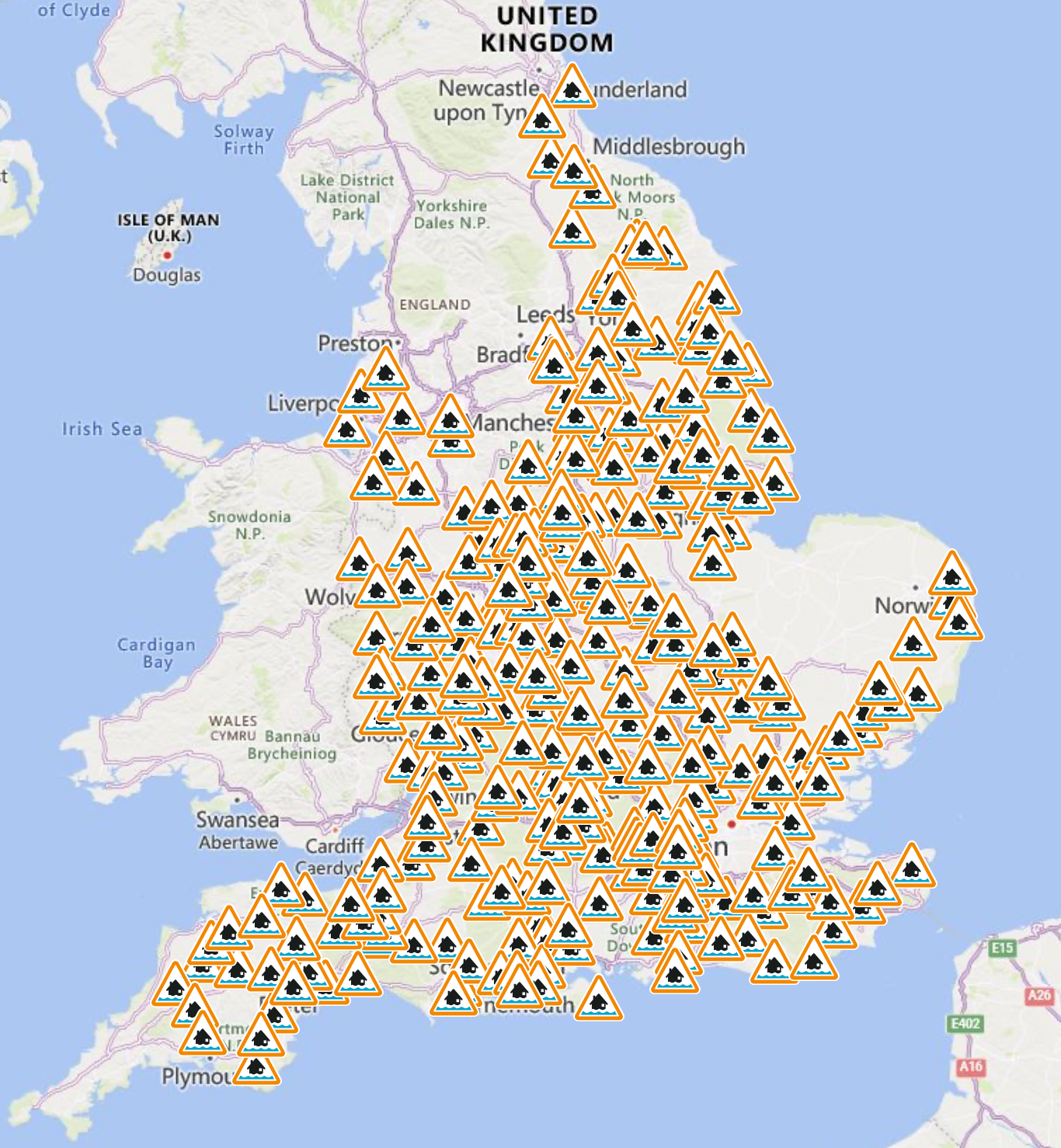 There are 302 flood alerts in place