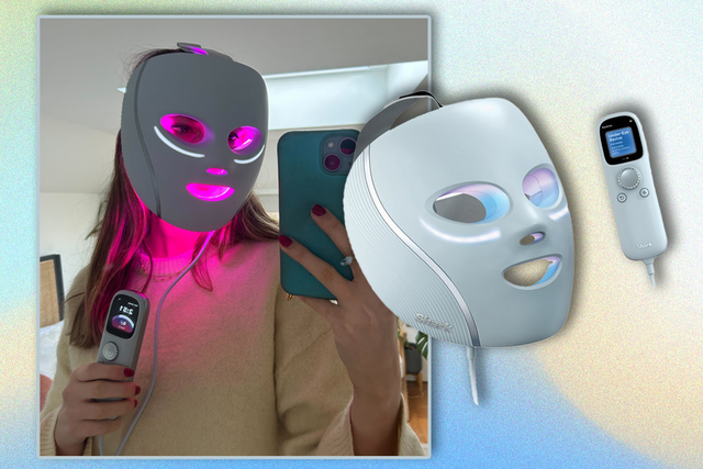 <p>The mask uses red and blue LEDs, as well as infrared light therapy </p>