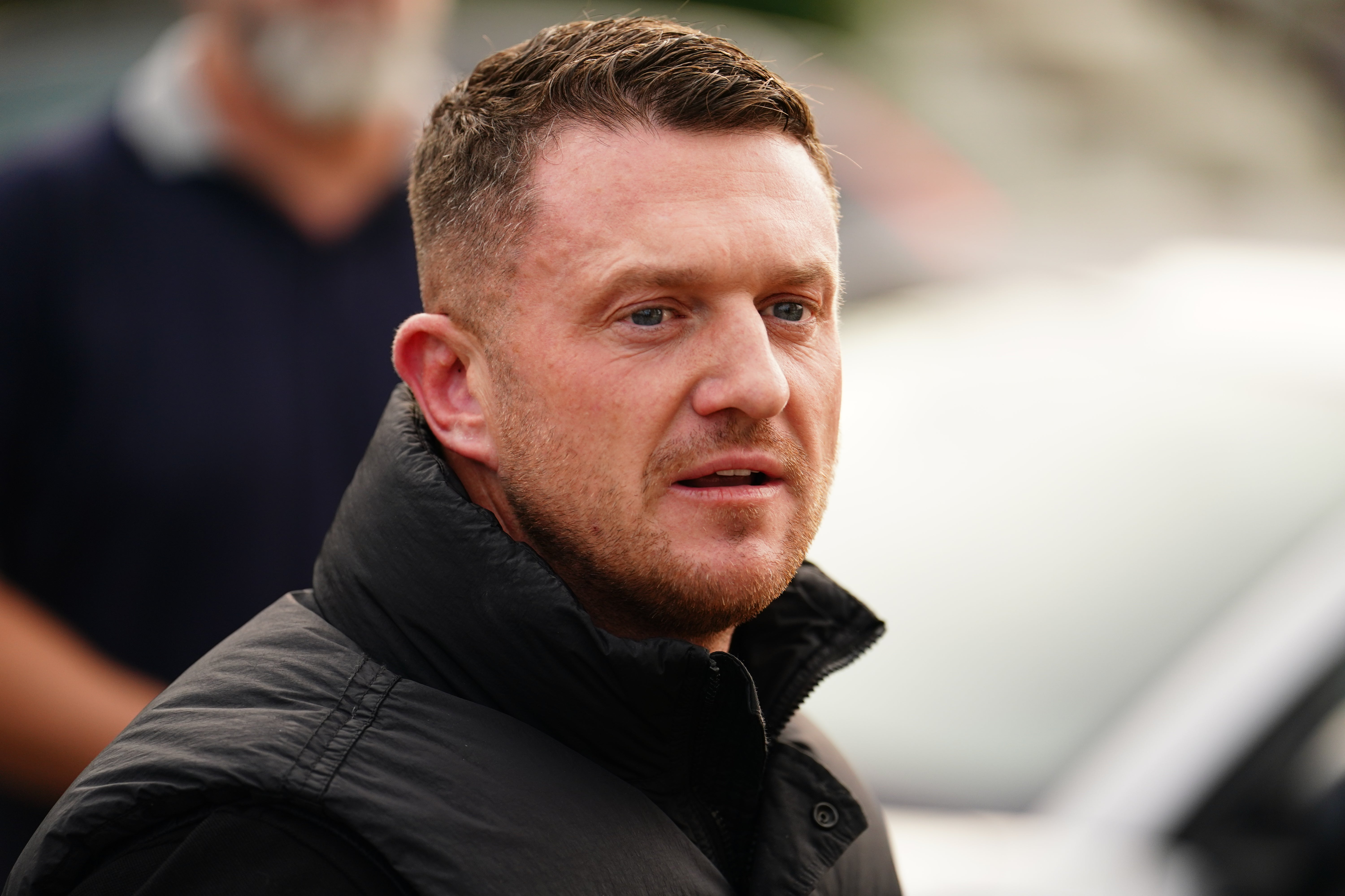 Tommy Robinson at Folkestone Police Station