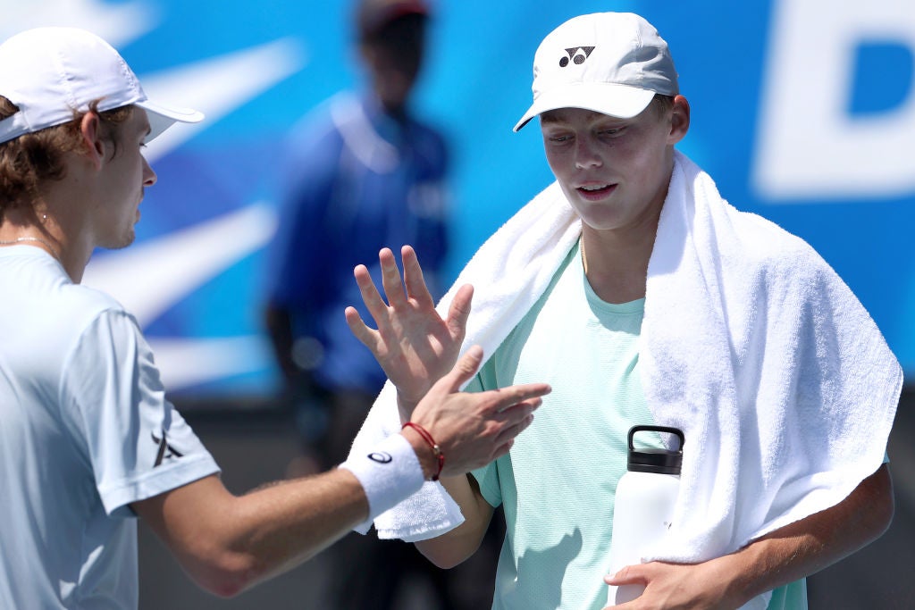 Cruz Hewitt has also practiced with Australian star Alex de Minaur