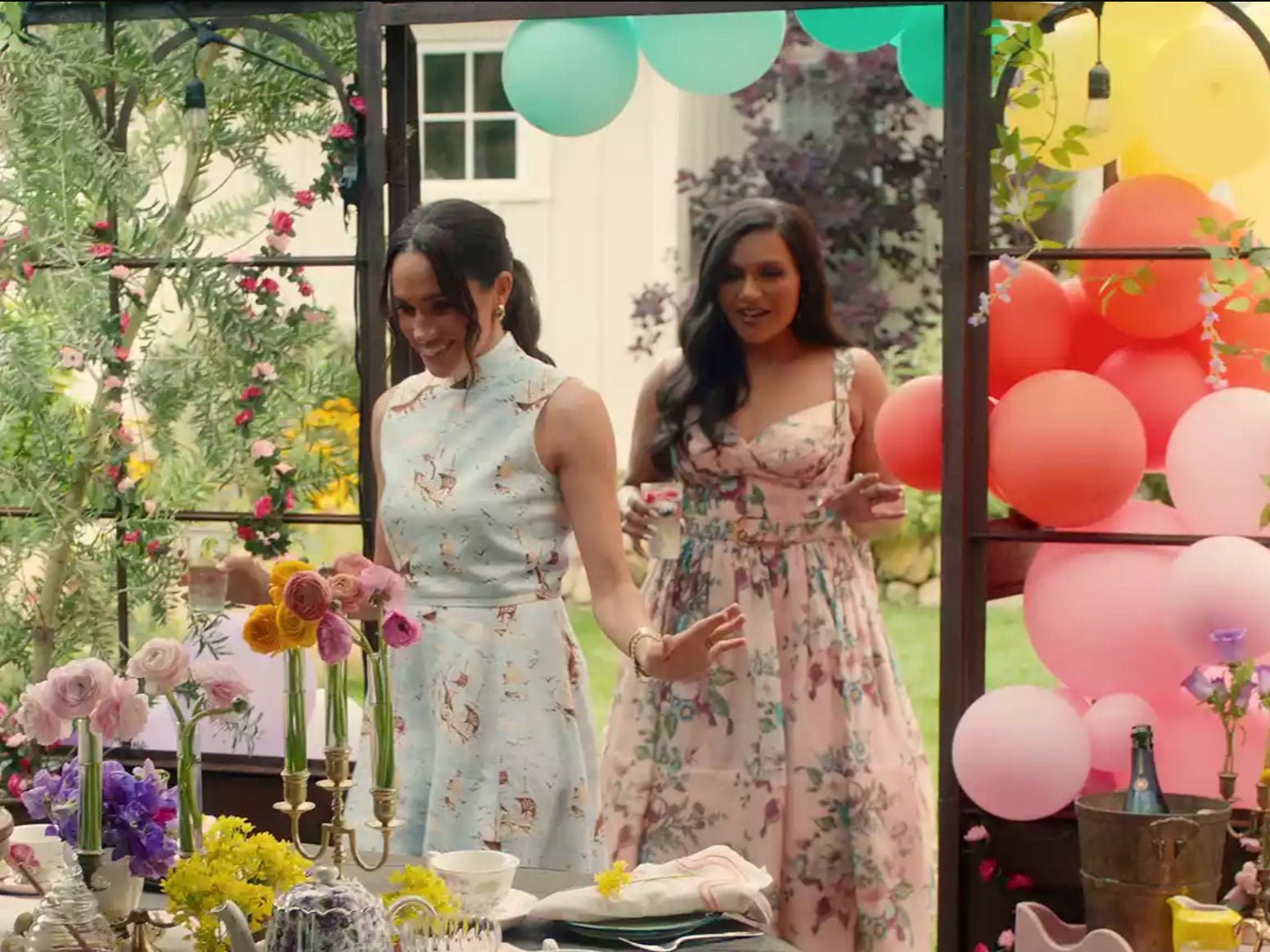 Meghan Markle and Mindy Kaling in the trailer for Netflix’s ‘With Love, Meghan’