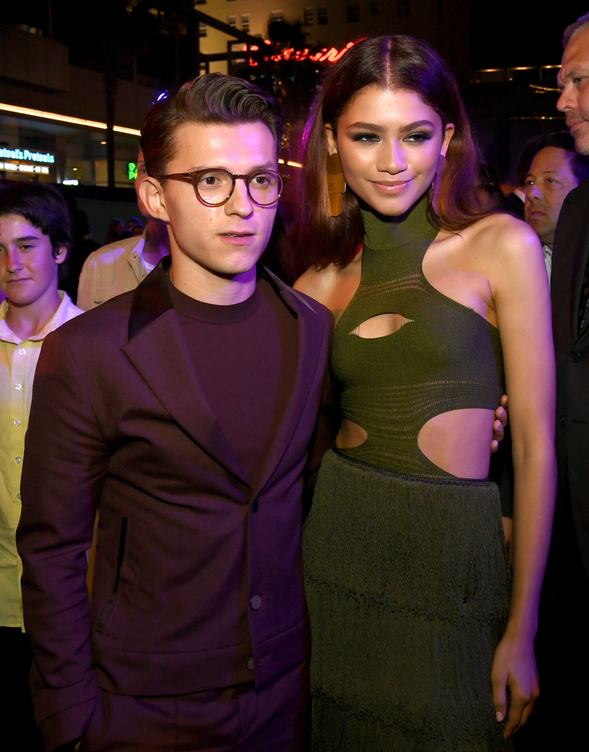 Zendaya and Tom Holland at the ‘Spider-Man: Far From Home’ premiere party in 2019